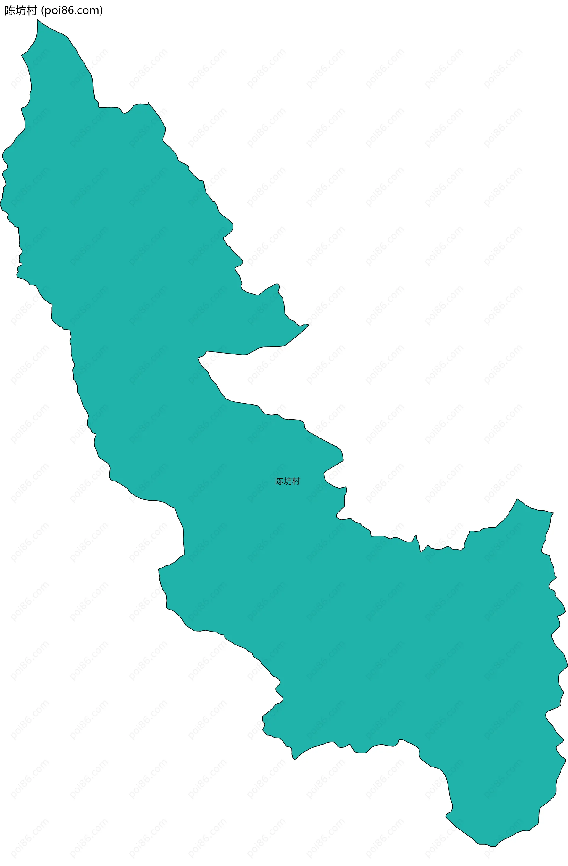 陈坊村边界地图