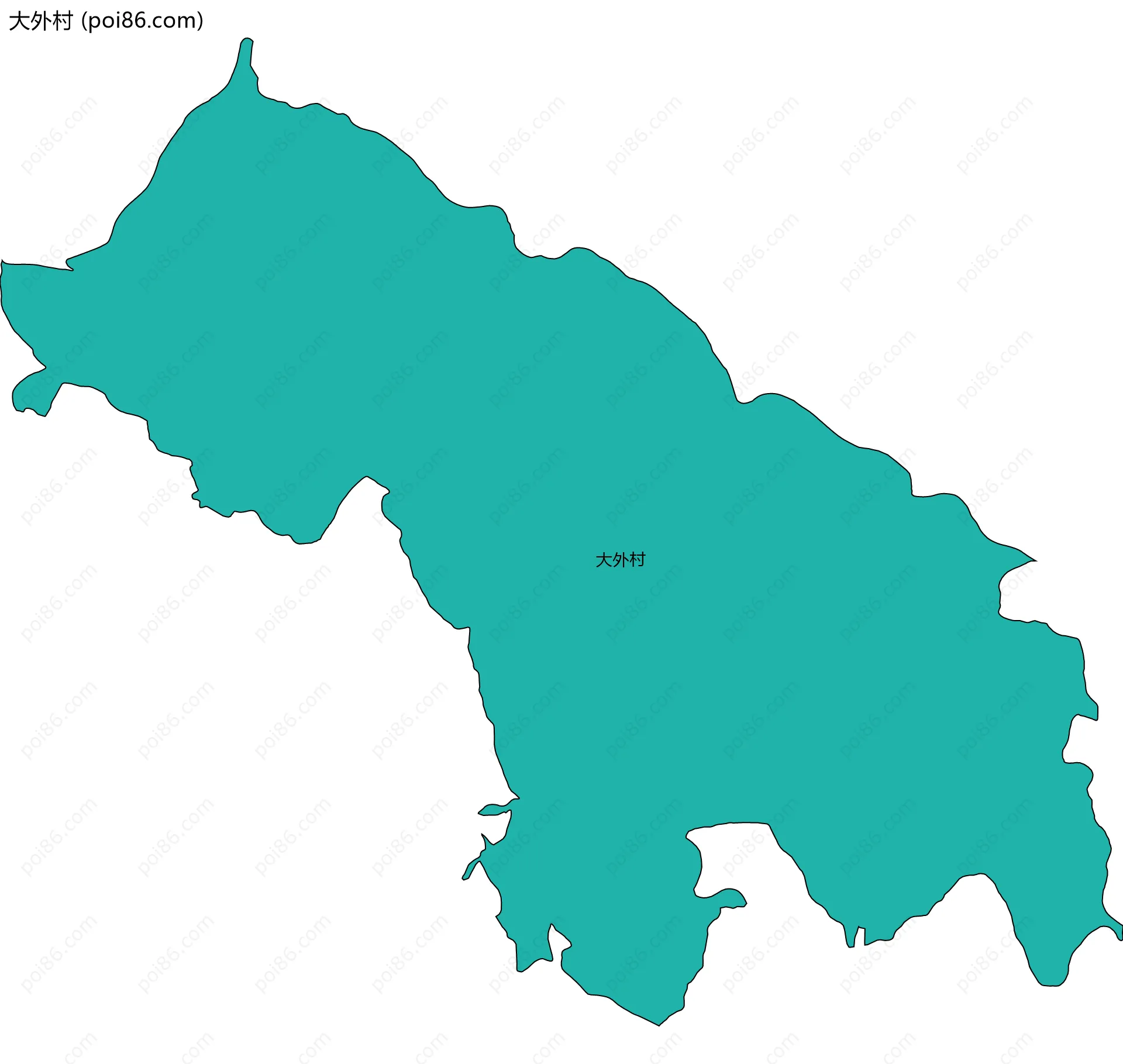 大外村边界地图