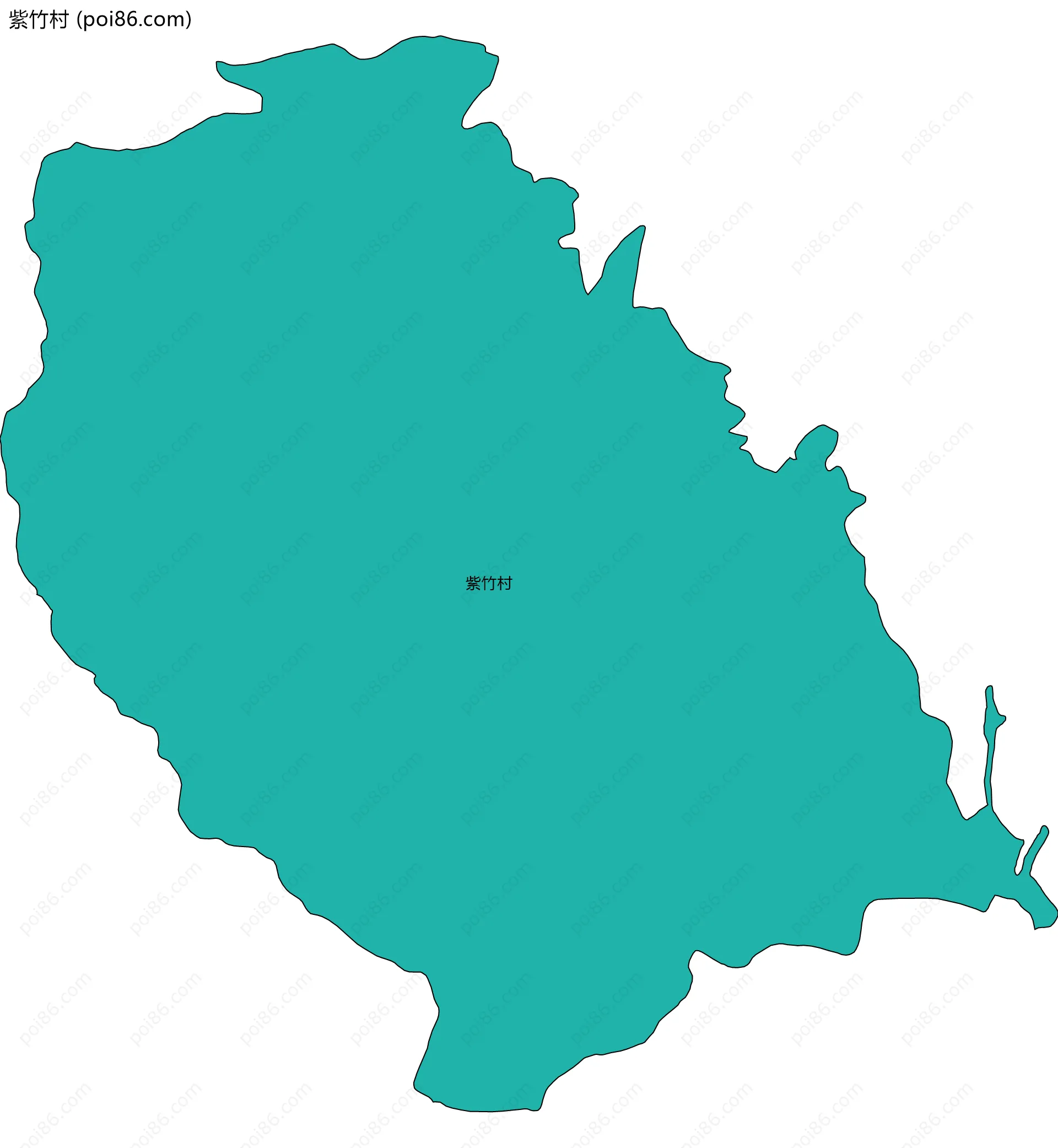 紫竹村边界地图