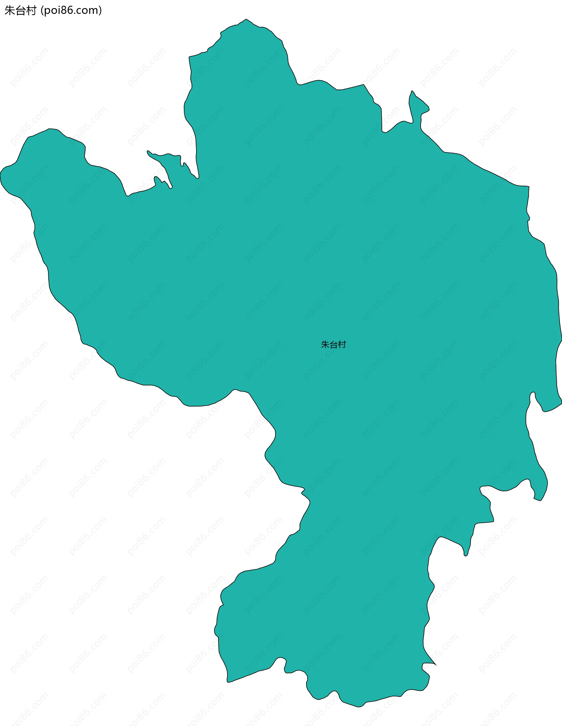 朱台村边界地图