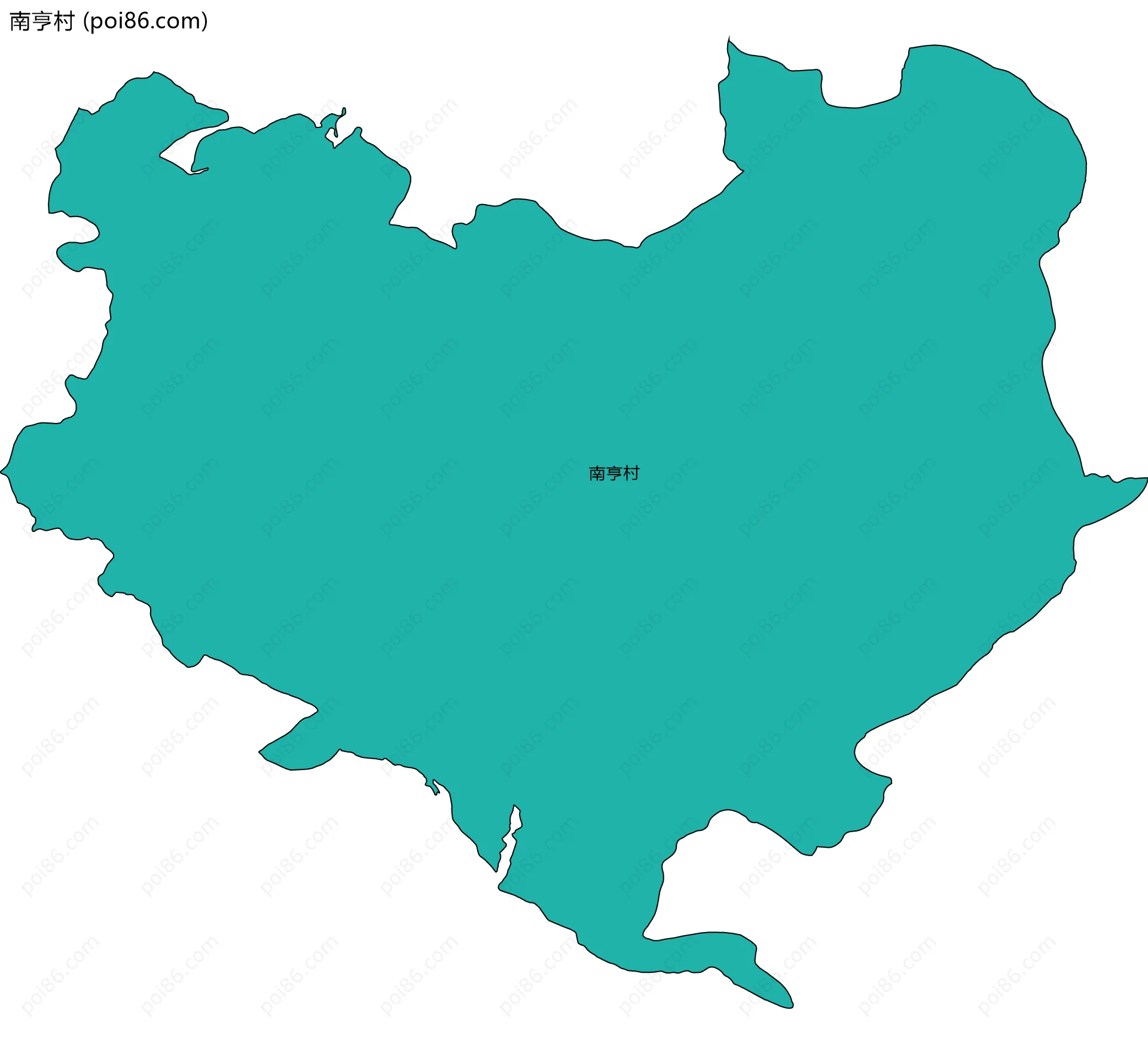 南亨村边界地图