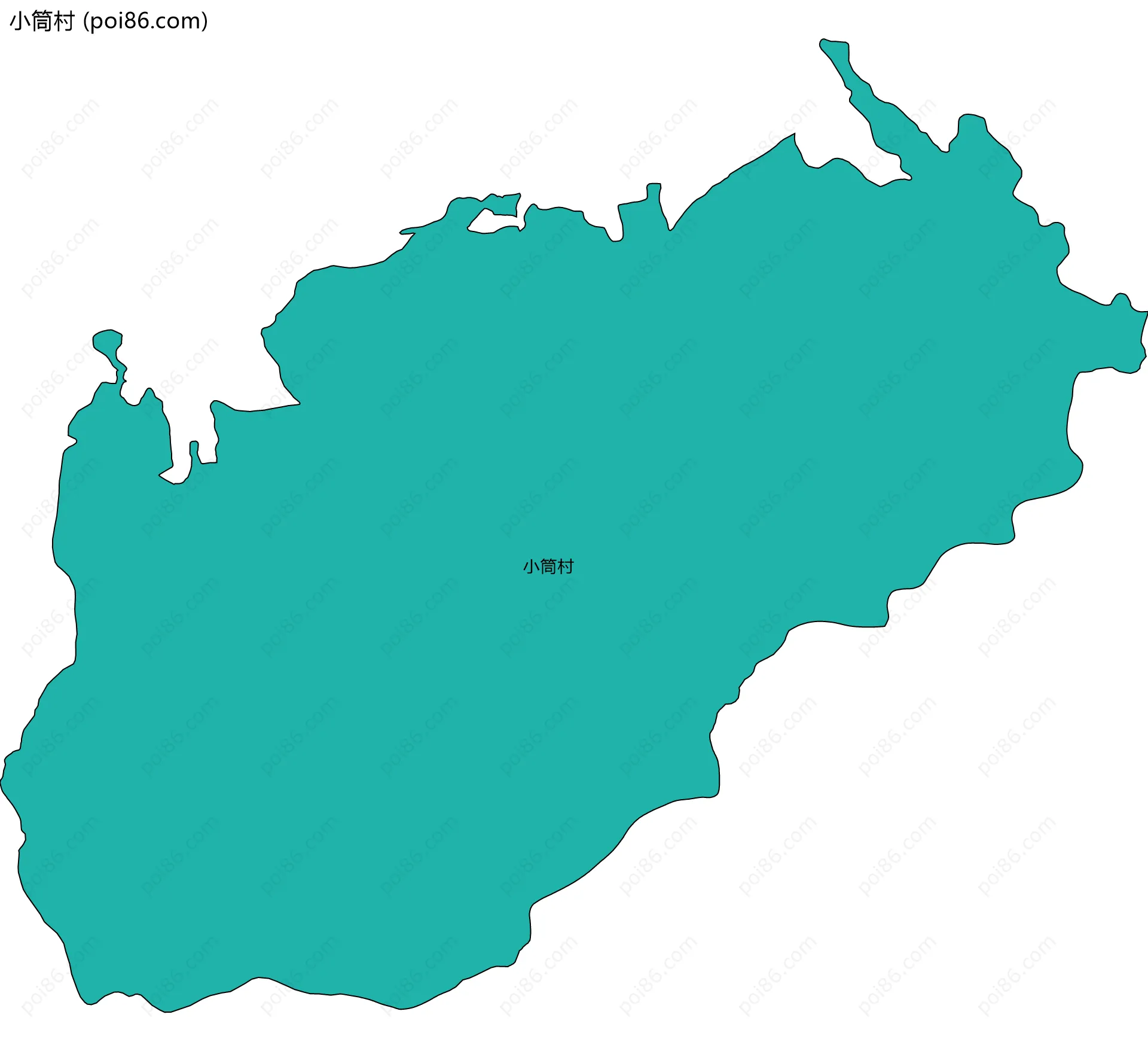 小筒村边界地图