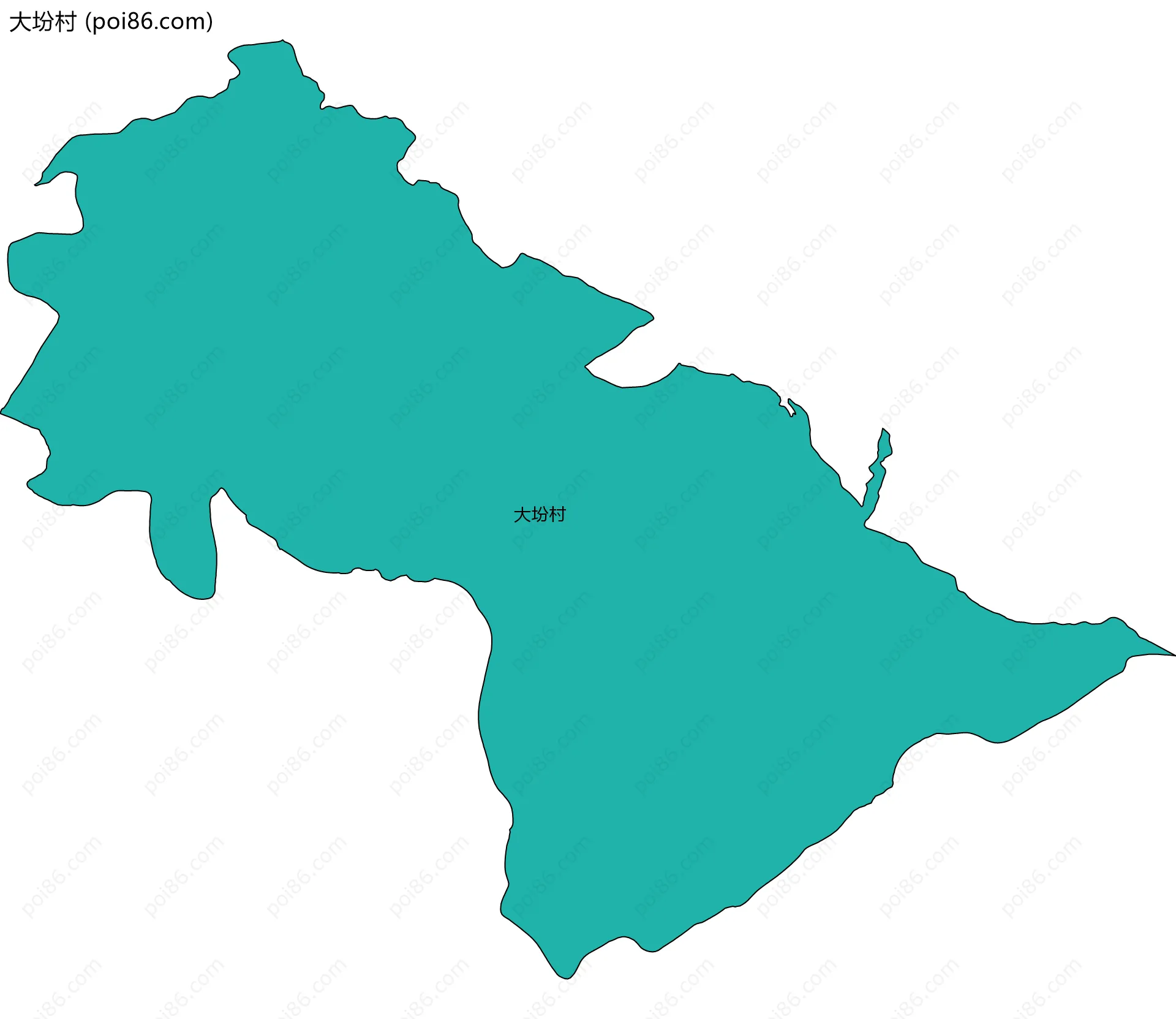 大坋村边界地图