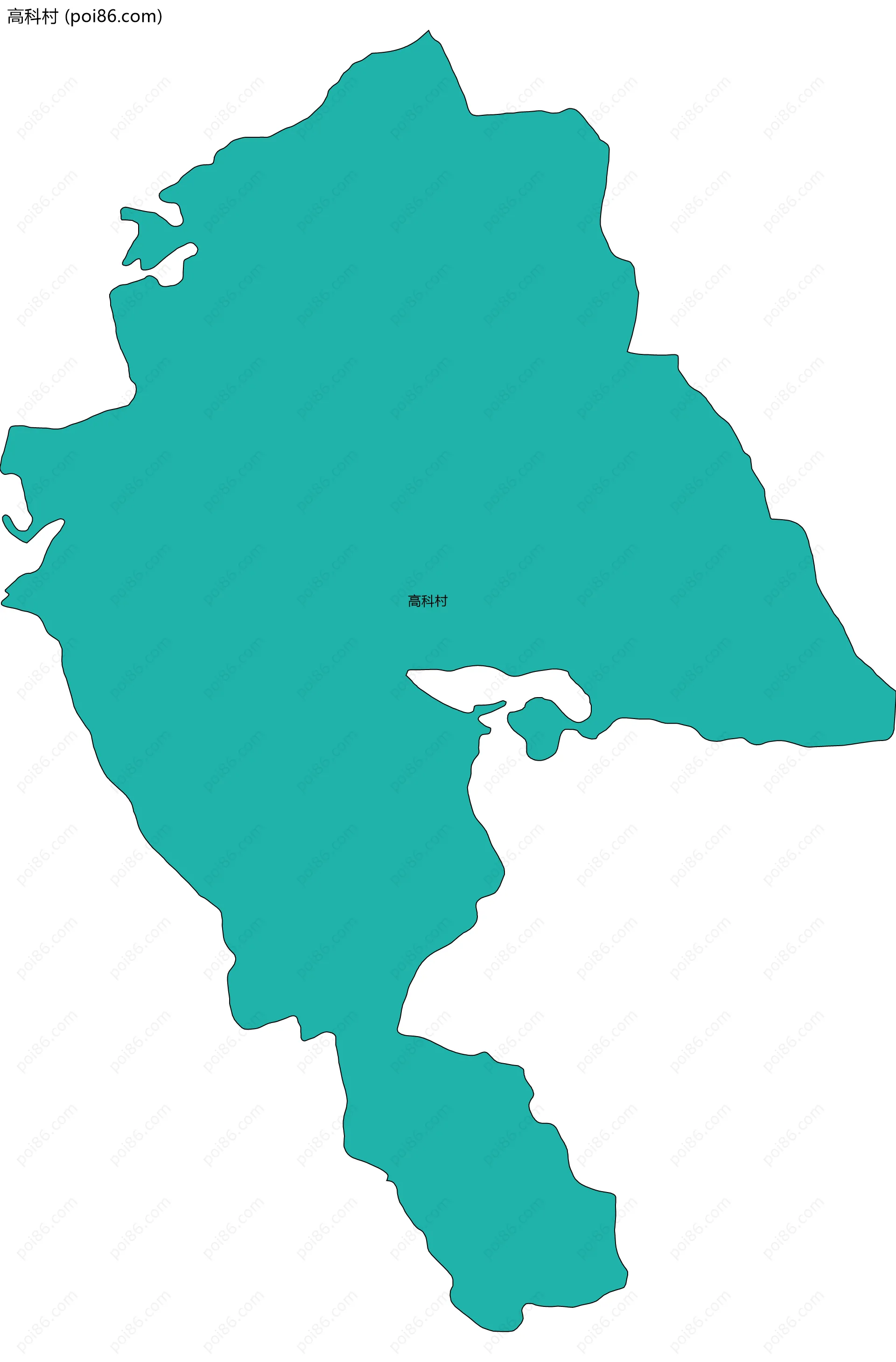 高科村边界地图