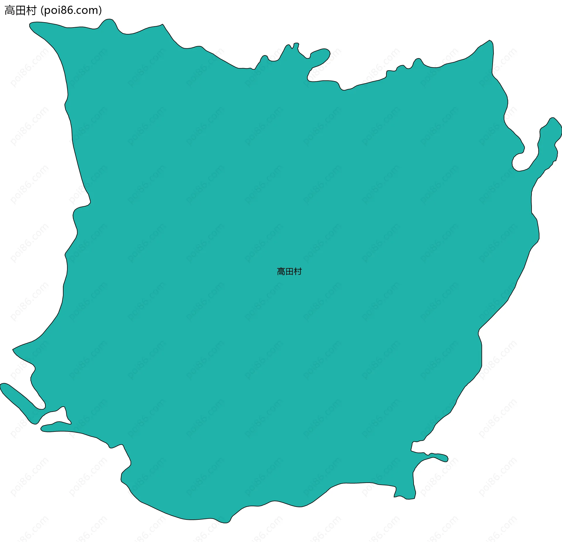 高田村边界地图