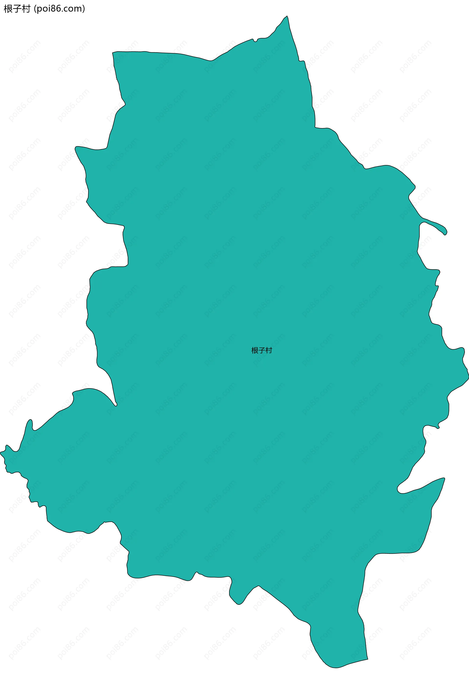 根子村边界地图