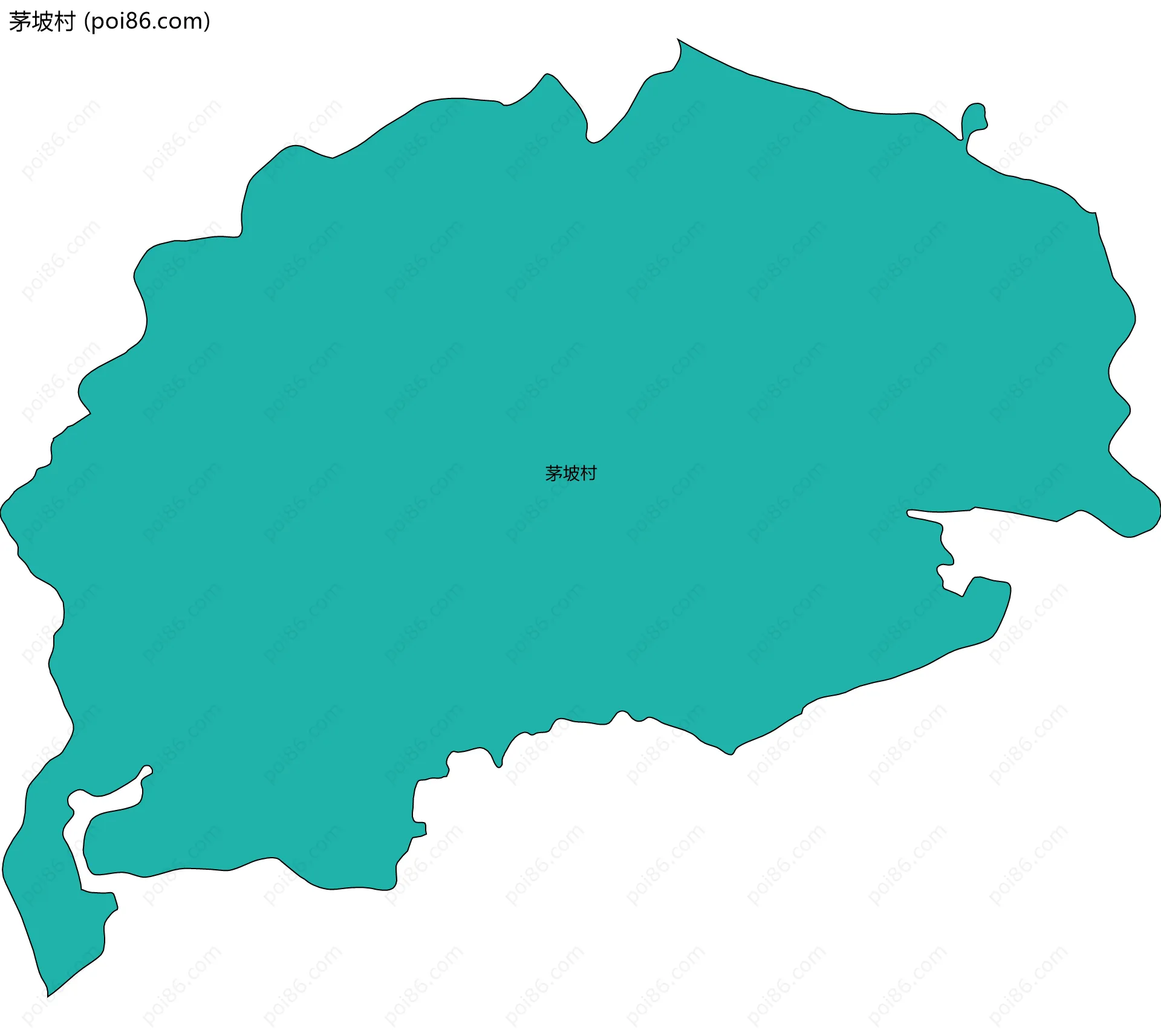 茅坡村边界地图