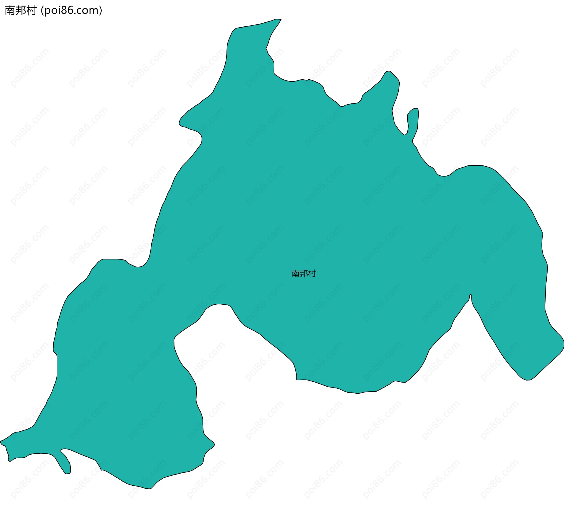 南邦村边界地图