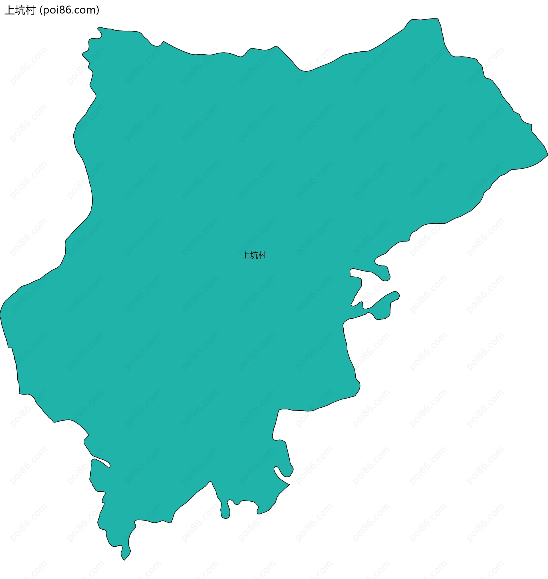上坑村边界地图
