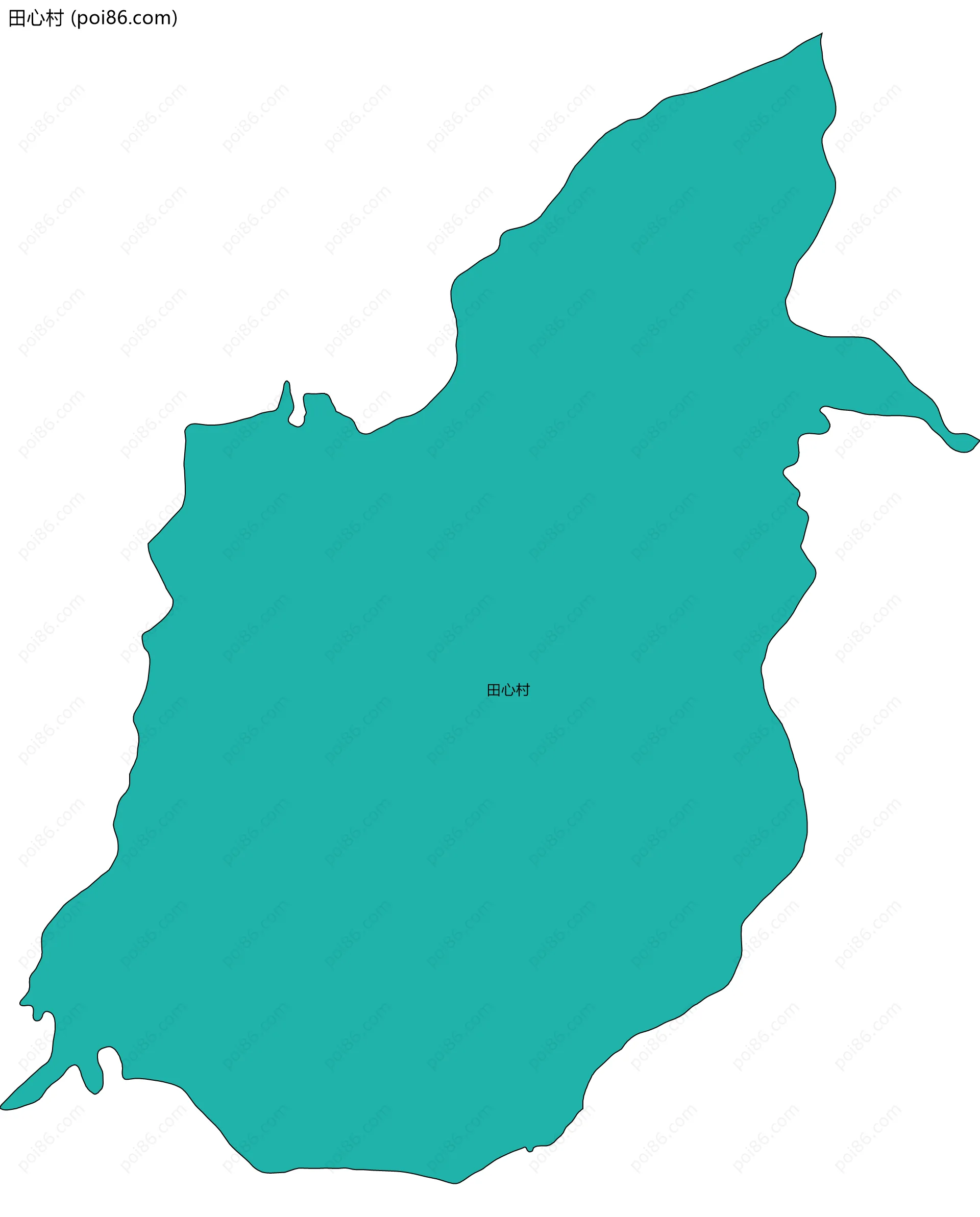 田心村边界地图