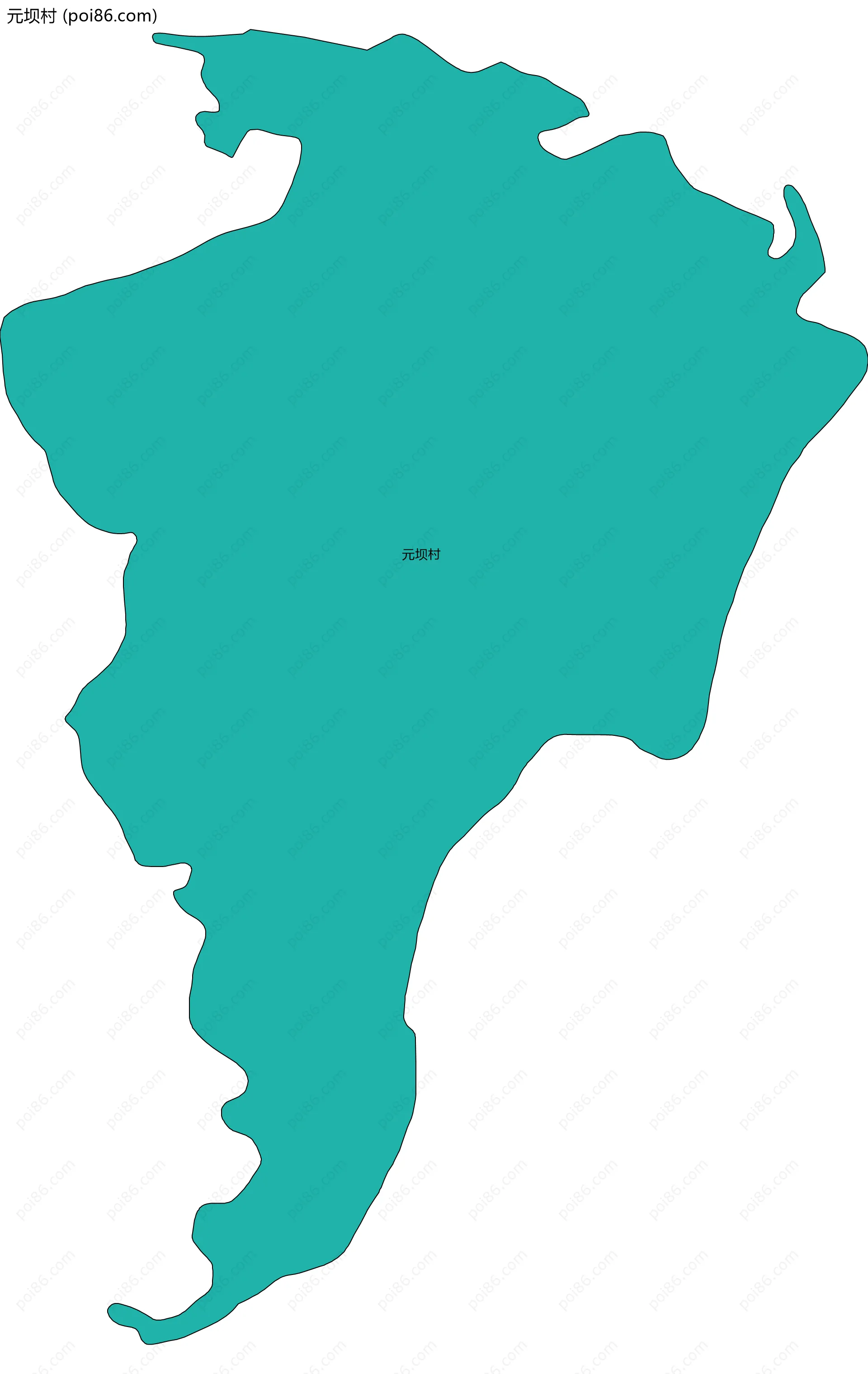 元坝村边界地图