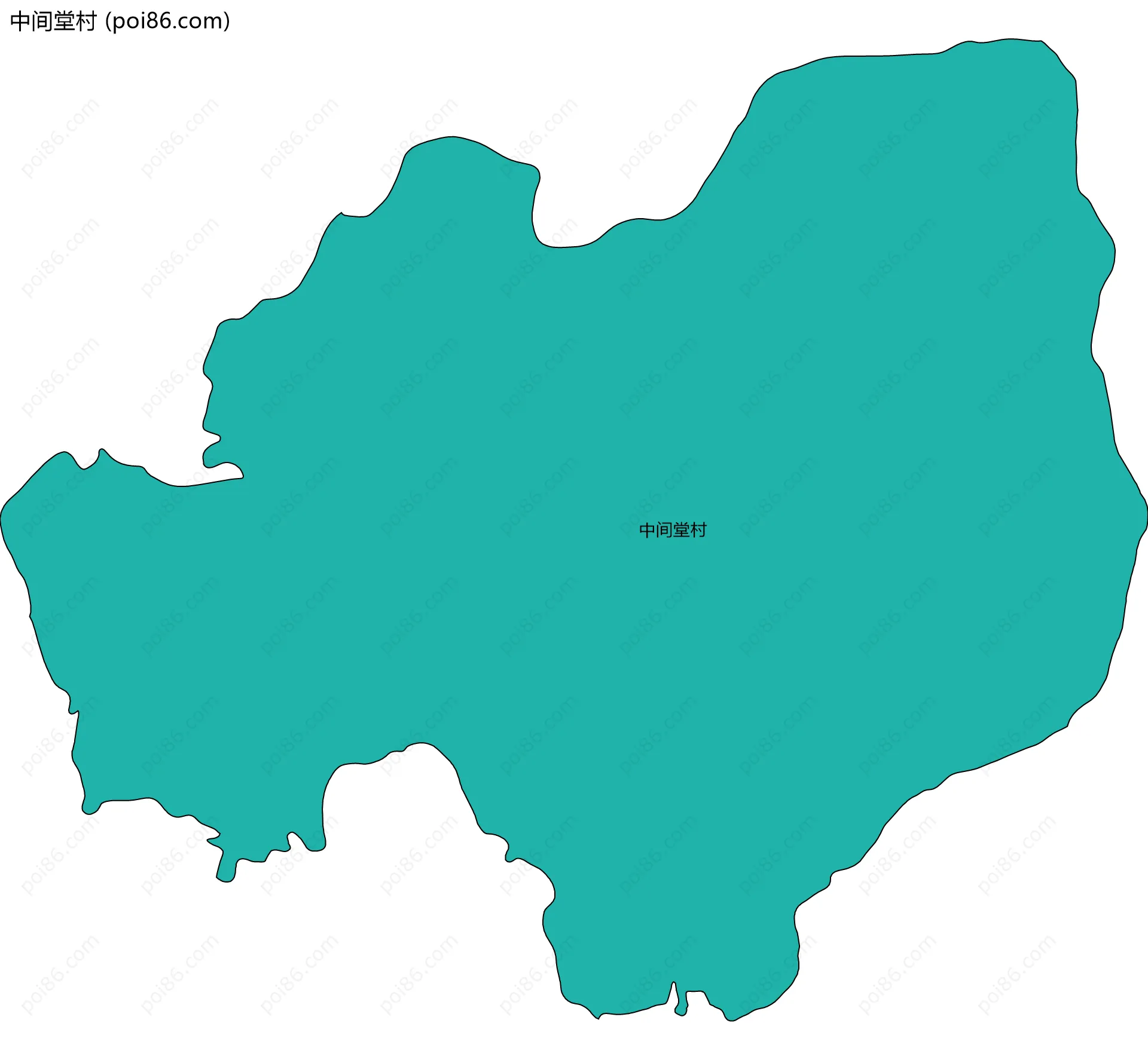 中间堂村边界地图