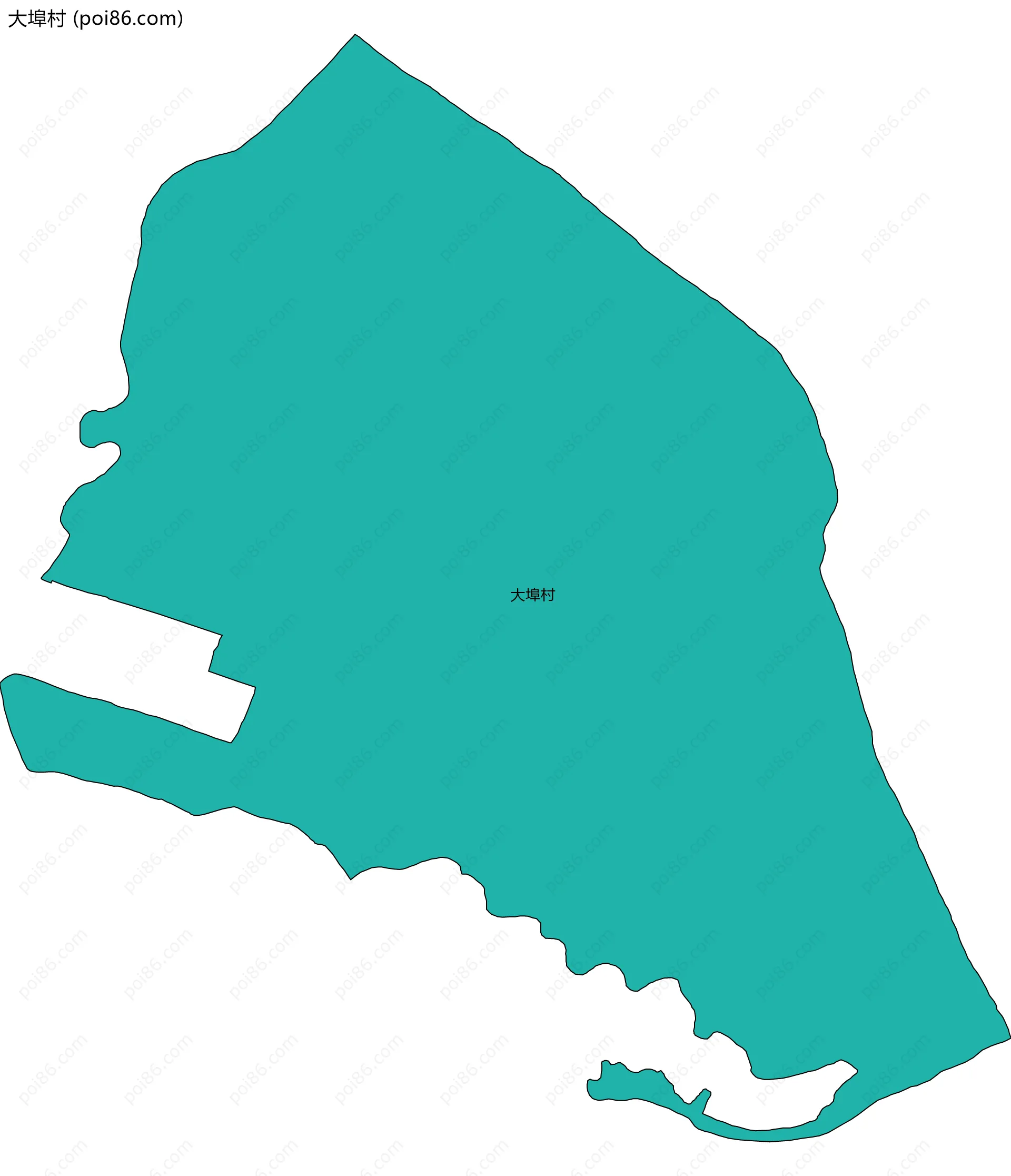 大埠村边界地图