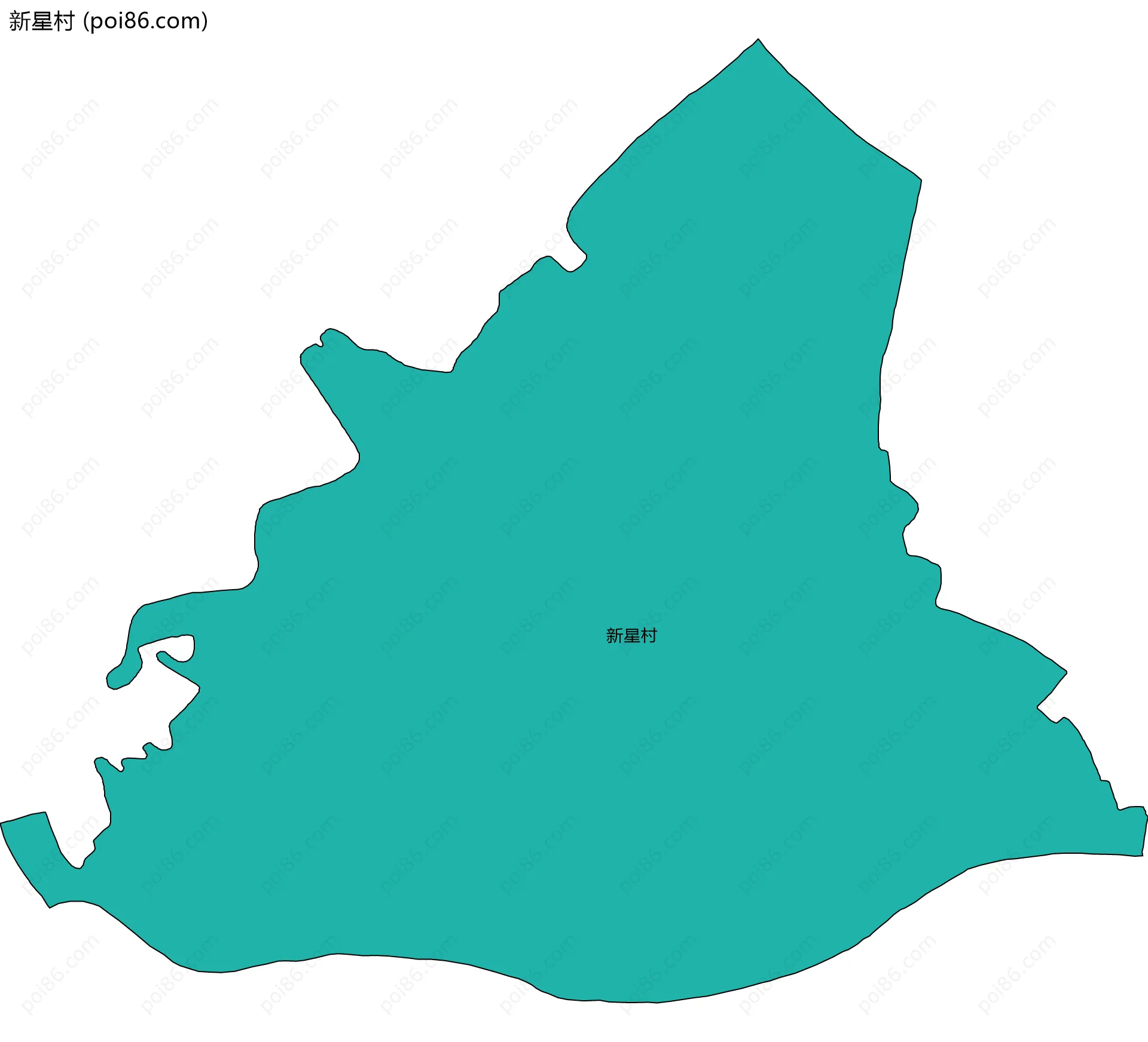 新星村边界地图