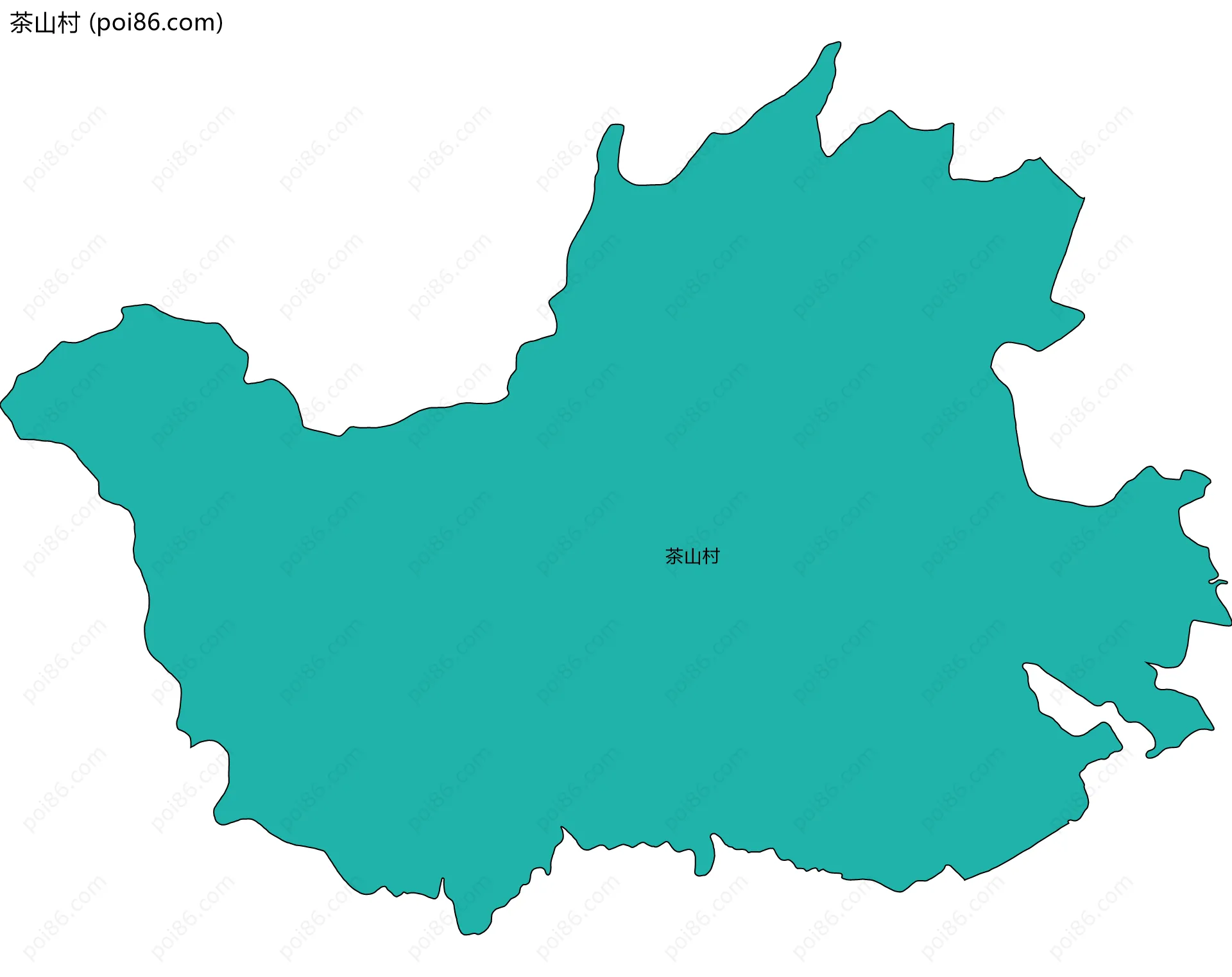 茶山村边界地图