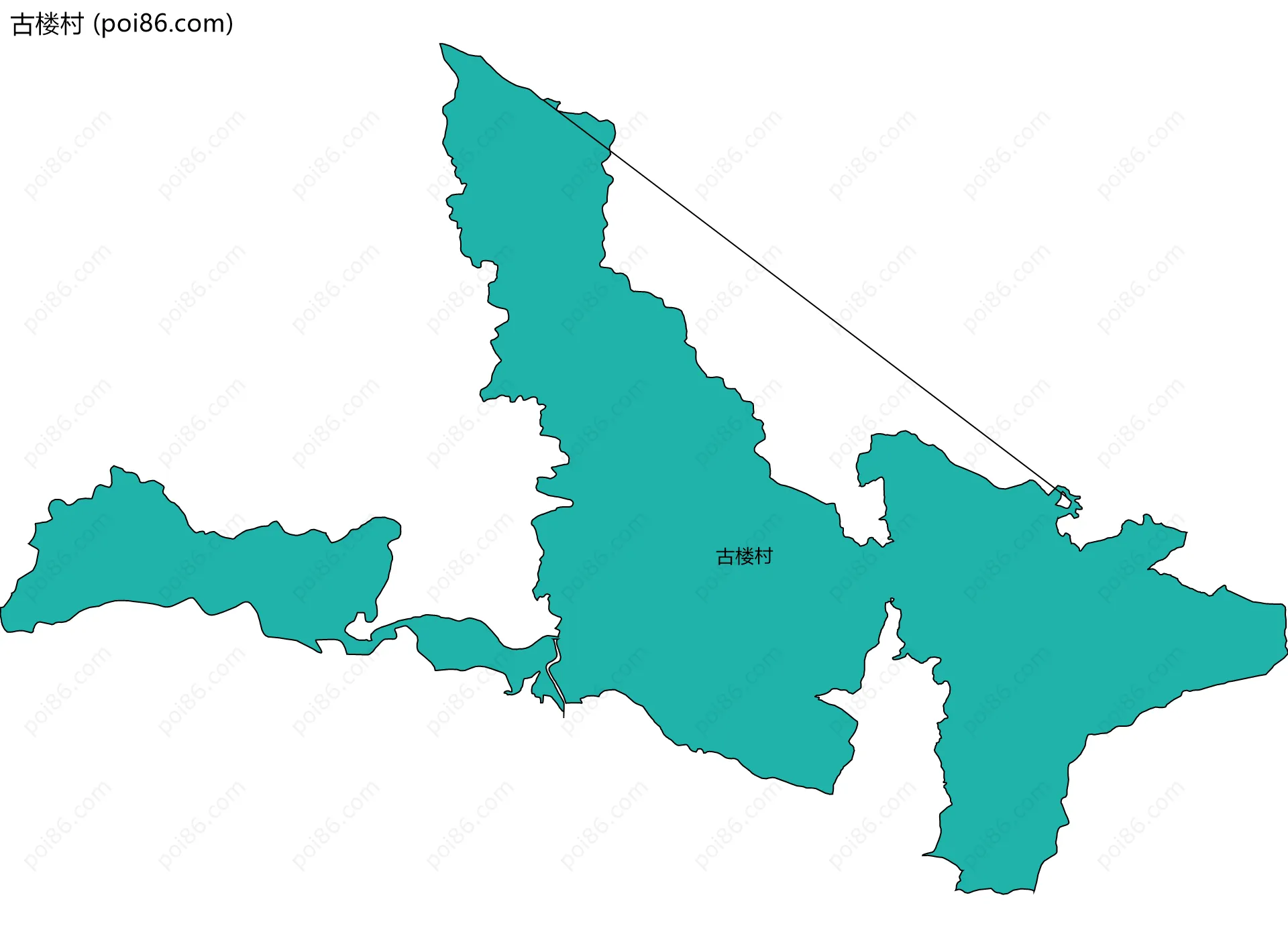 古楼村边界地图