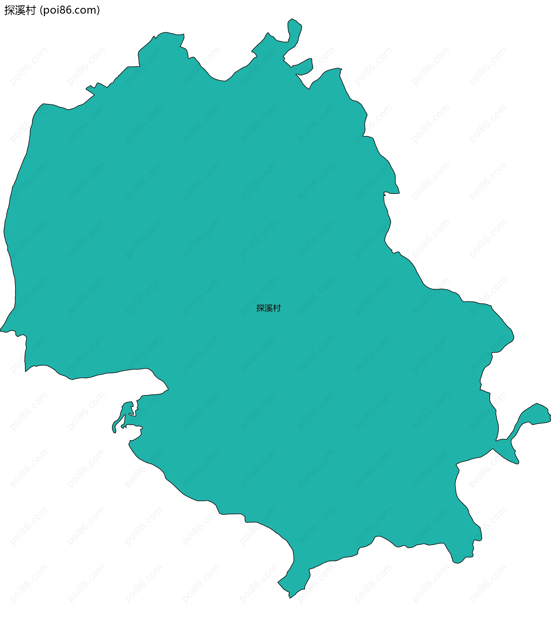 探溪村边界地图