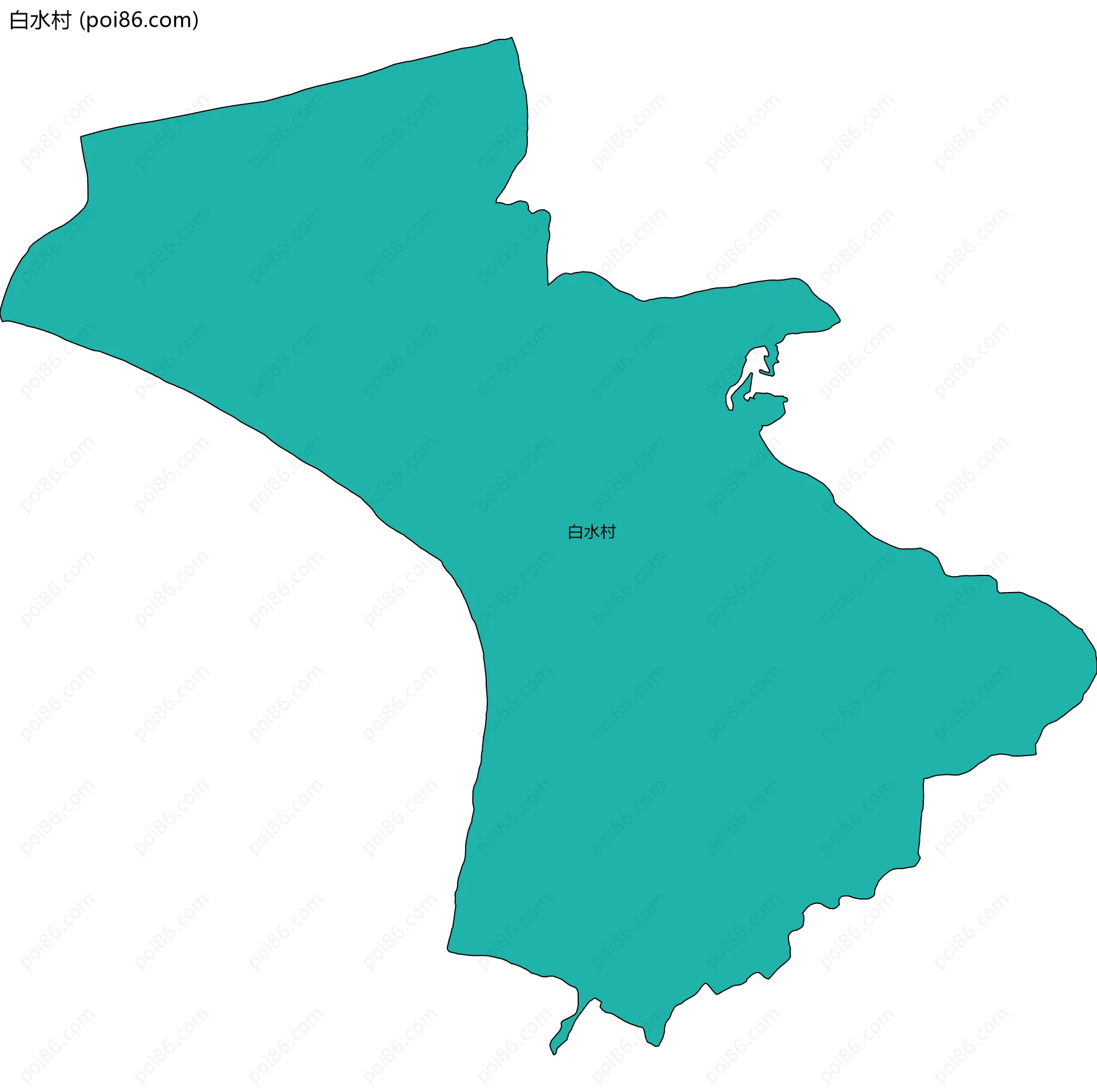 白水村边界地图