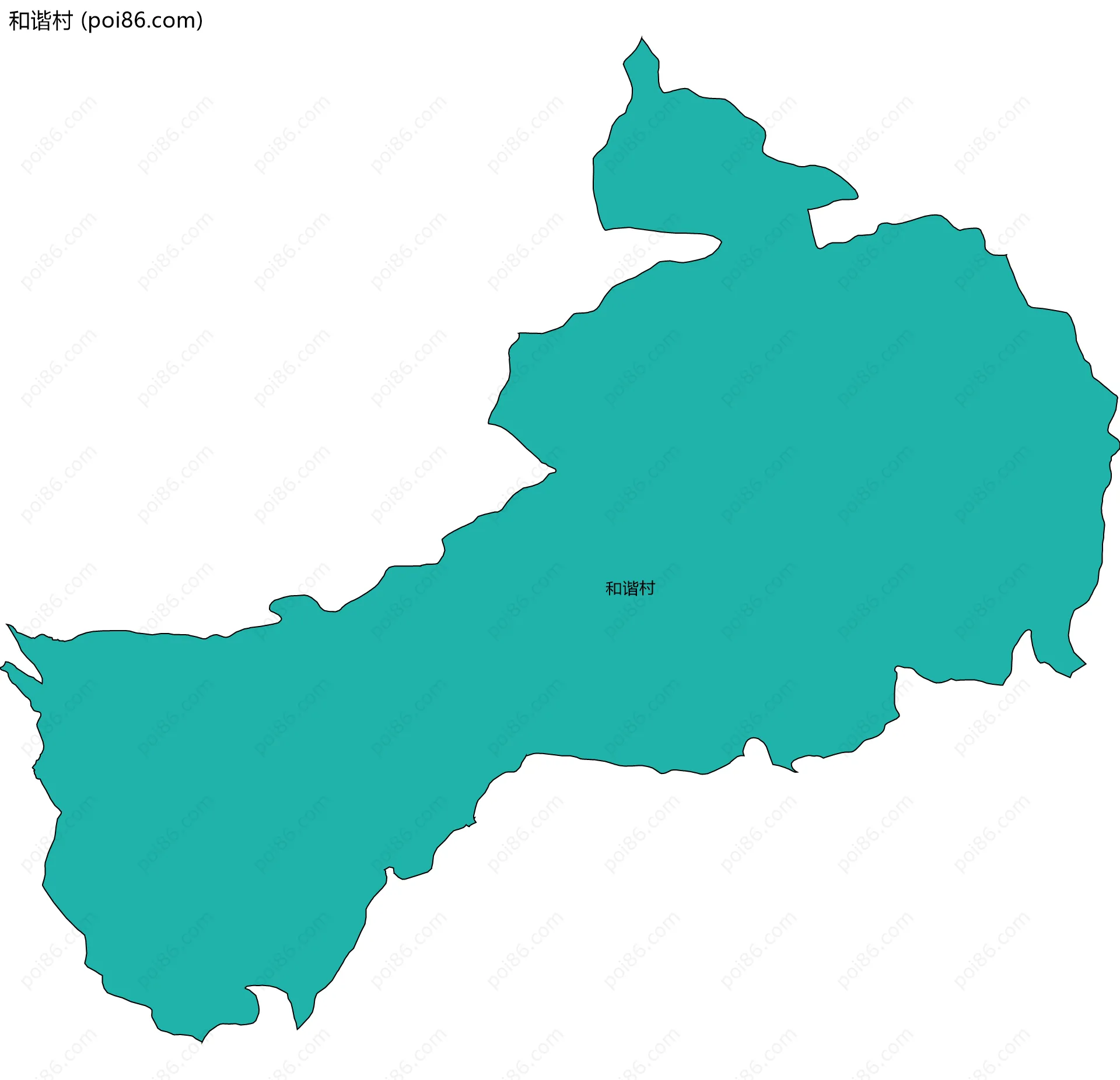 和谐村边界地图