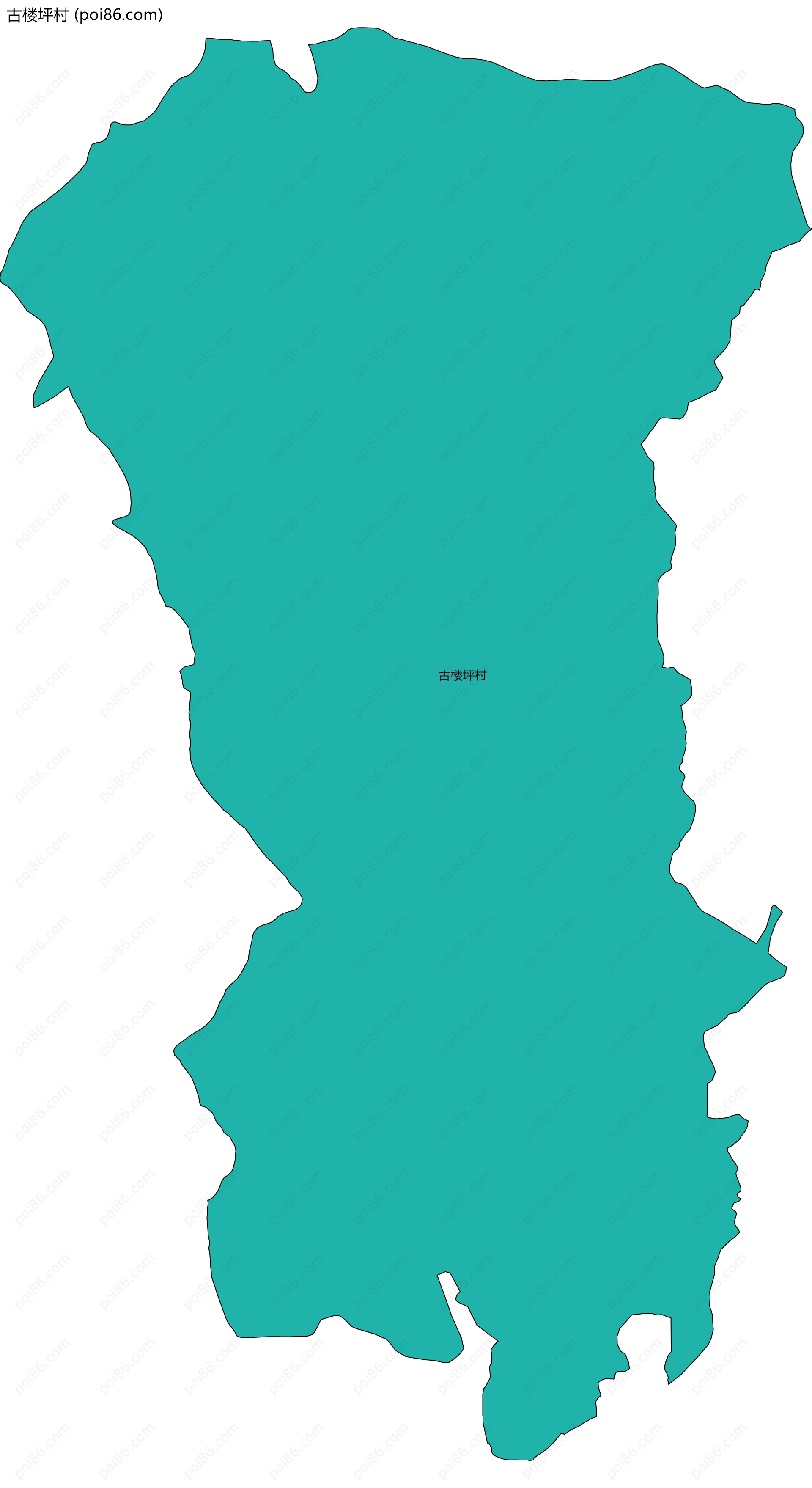 古楼坪村边界地图