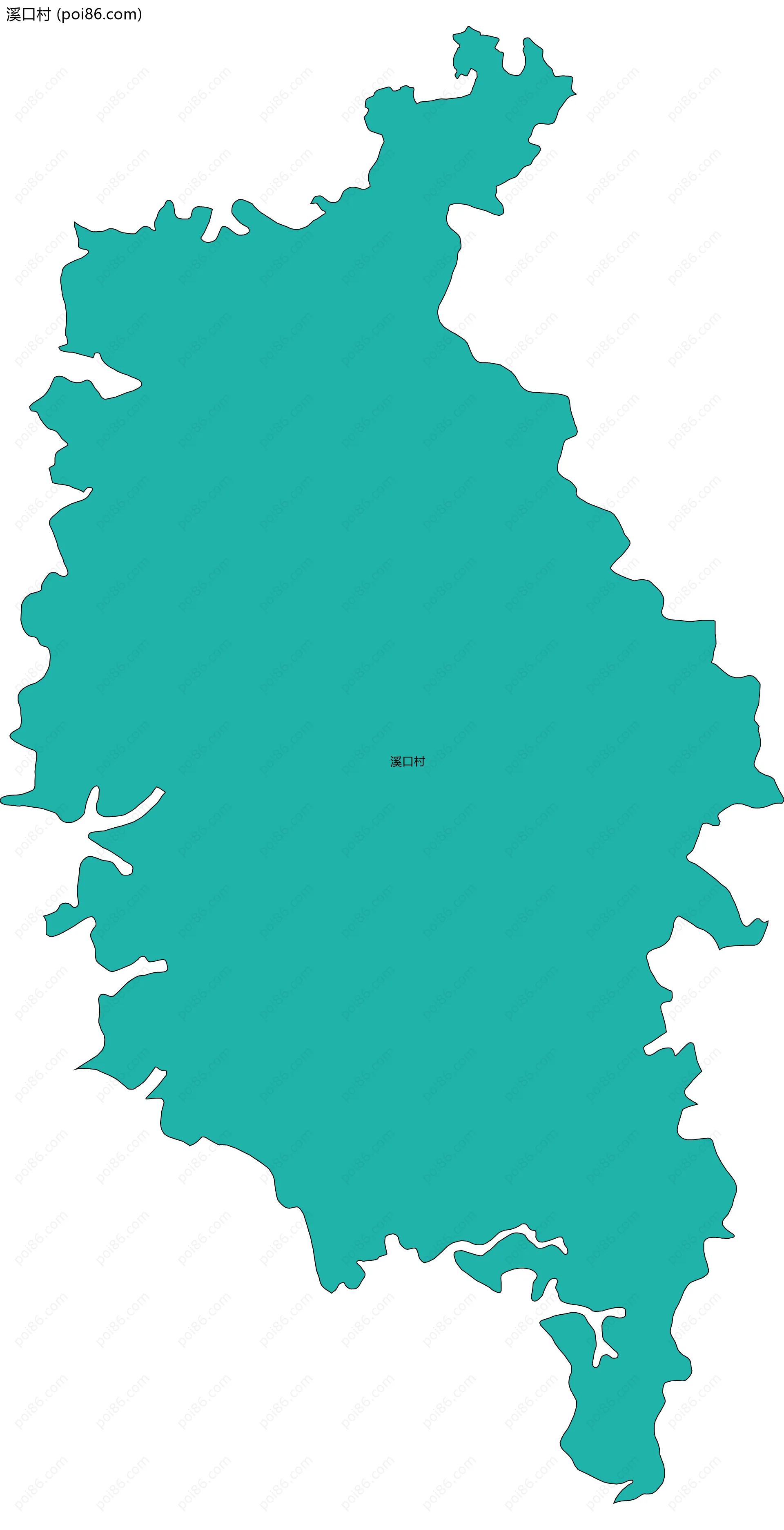 溪口村边界地图