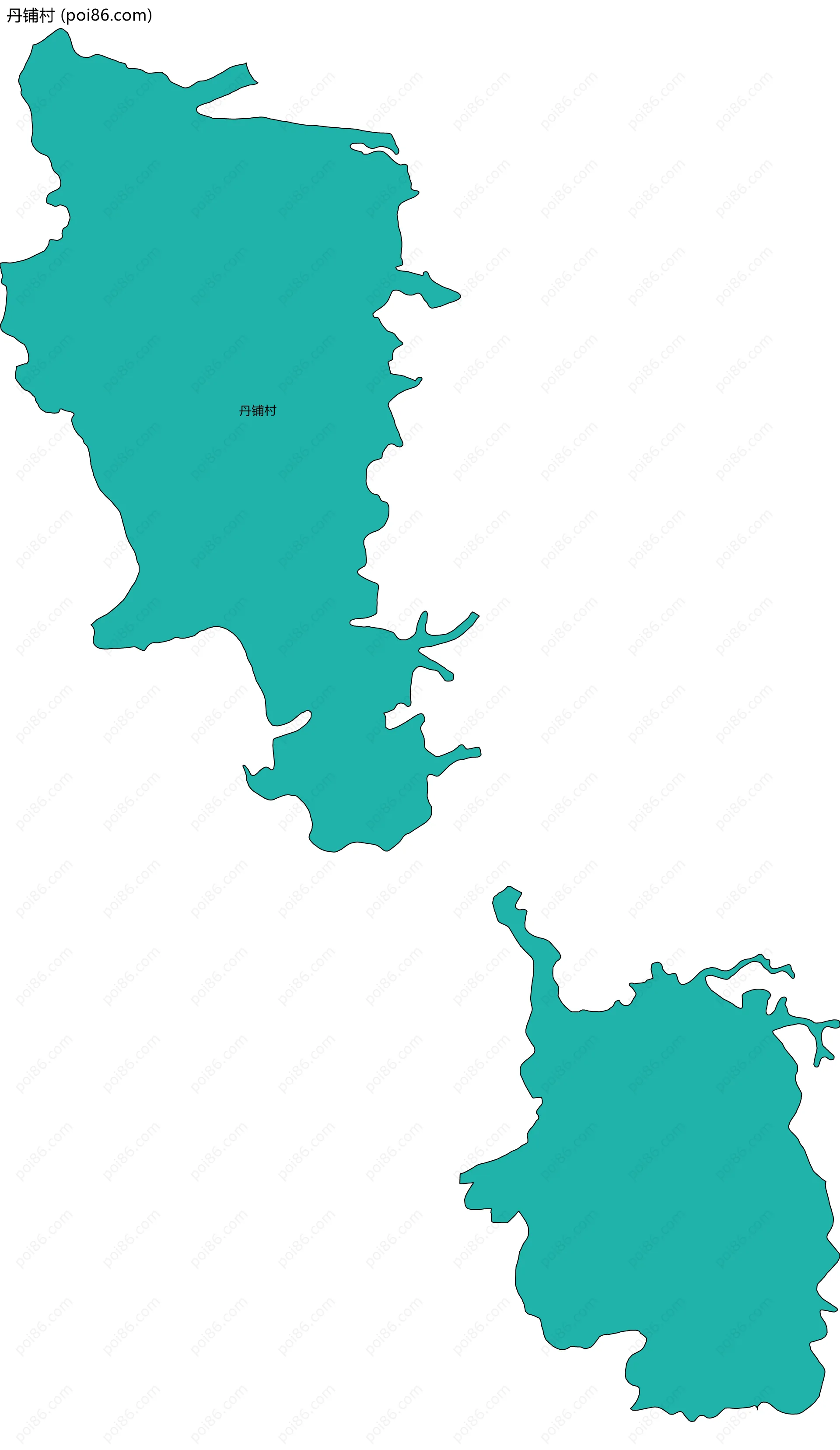 丹铺村边界地图