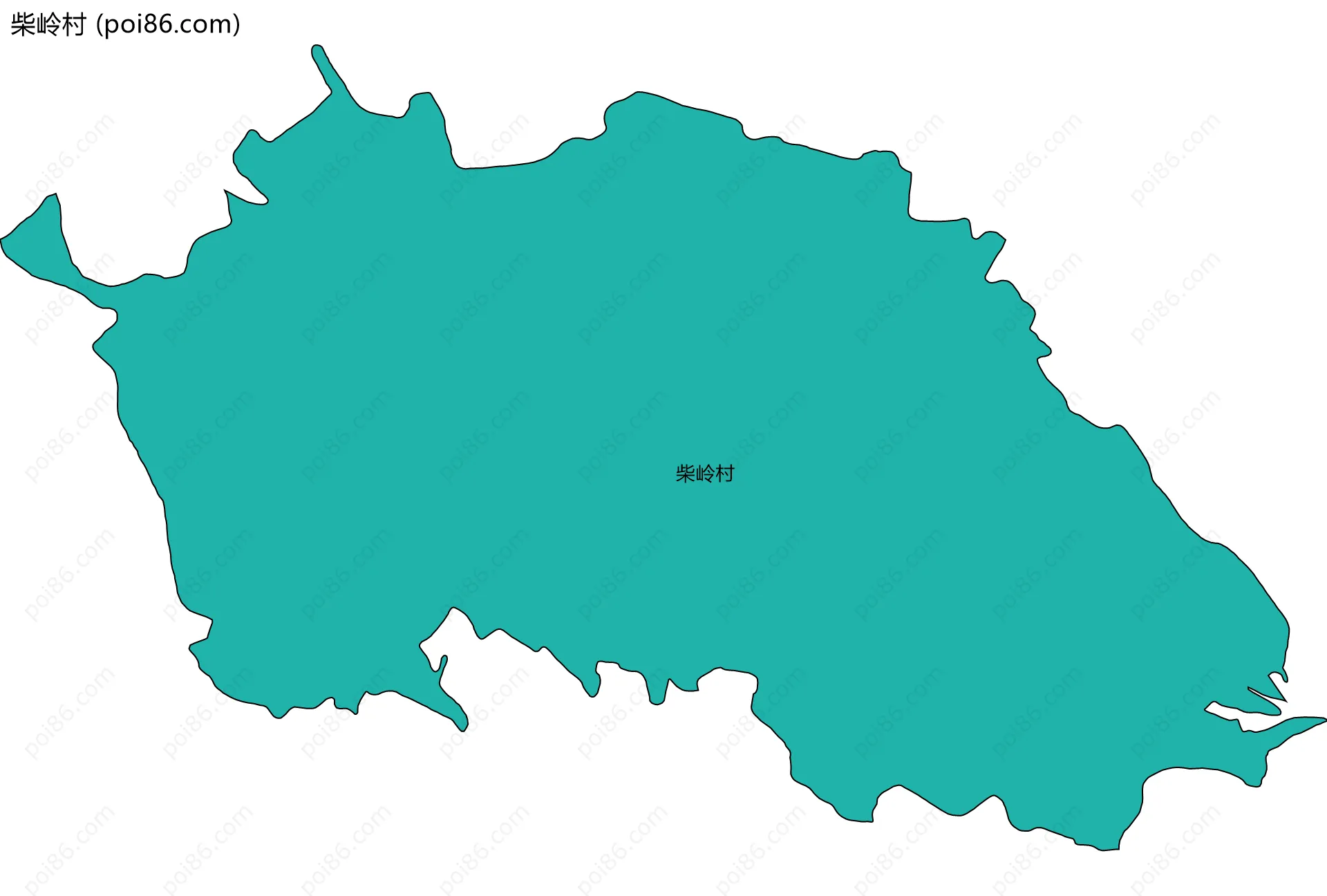 柴岭村边界地图