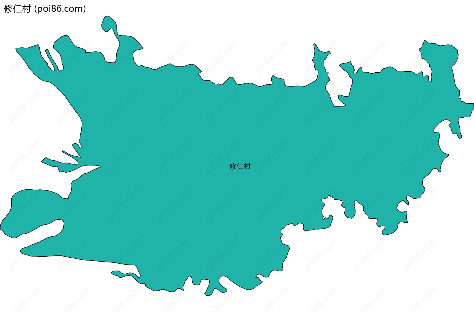 修仁村边界地图