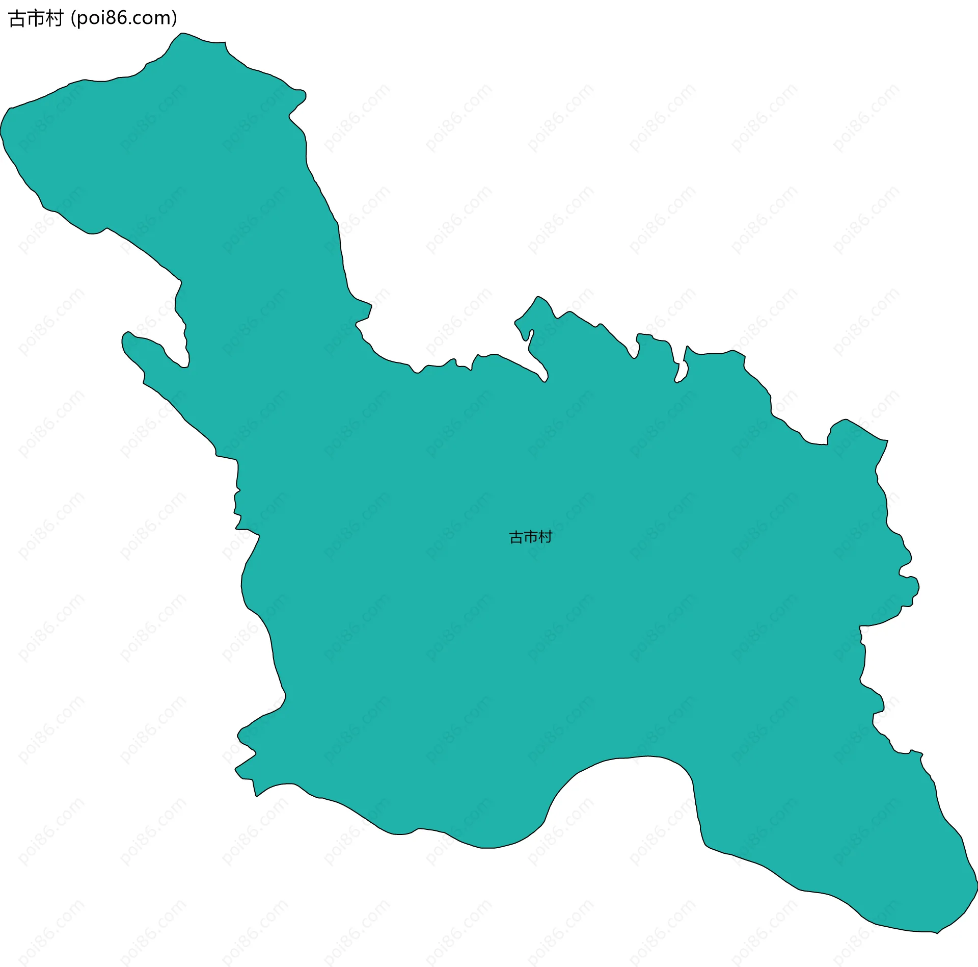 古市村边界地图