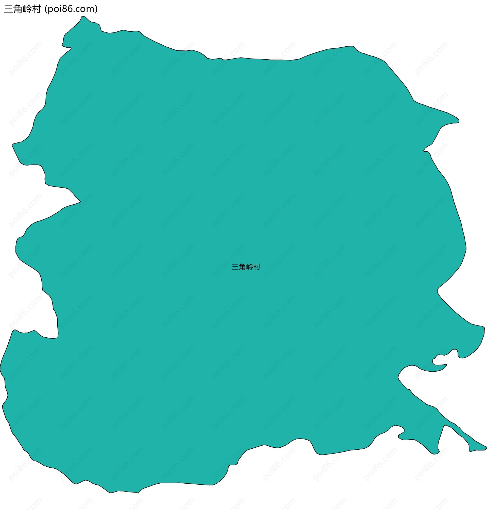三角岭村边界地图