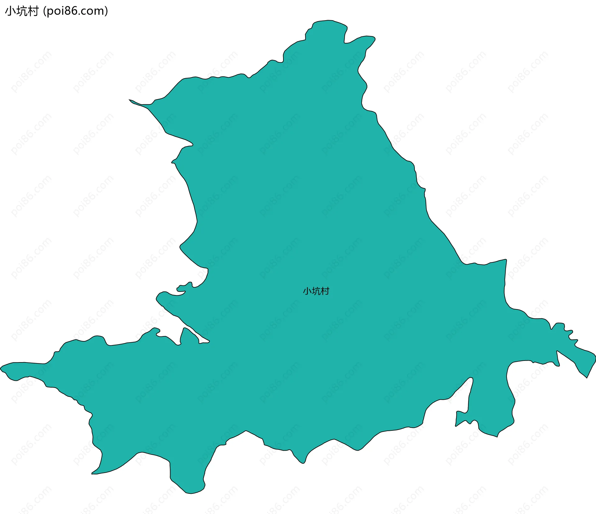 小坑村边界地图