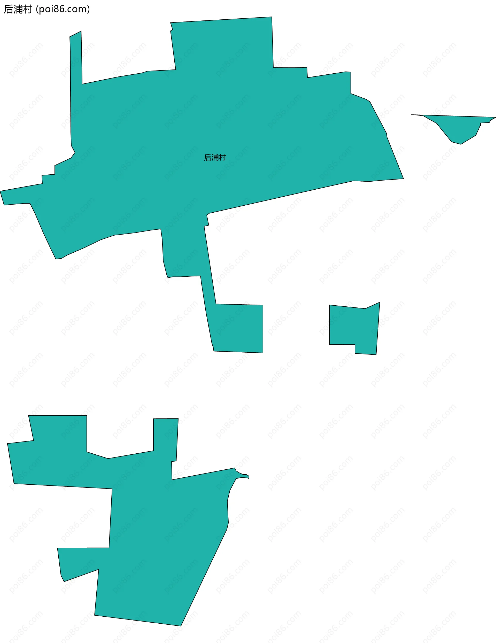 后浦村边界地图