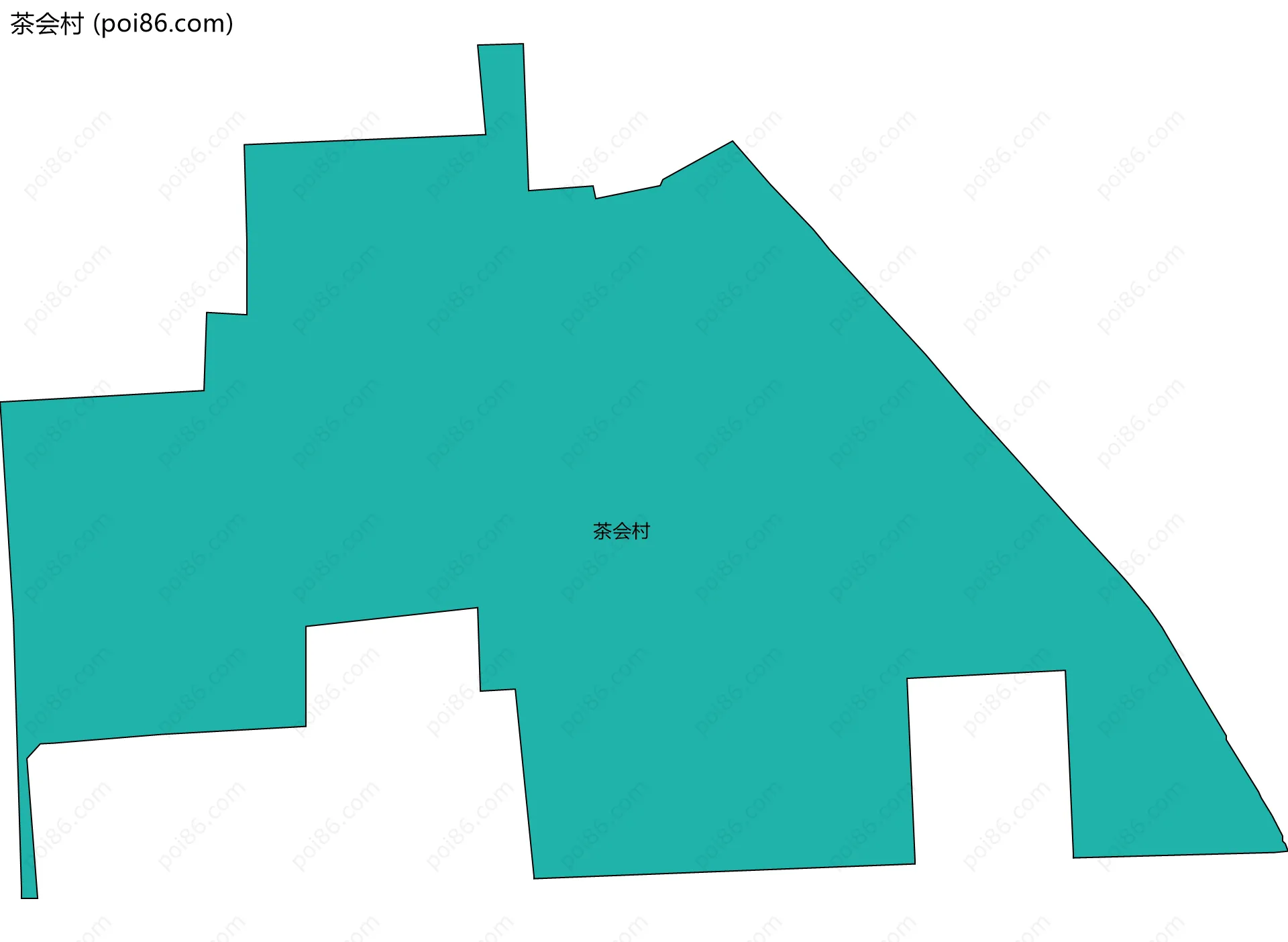 茶会村边界地图