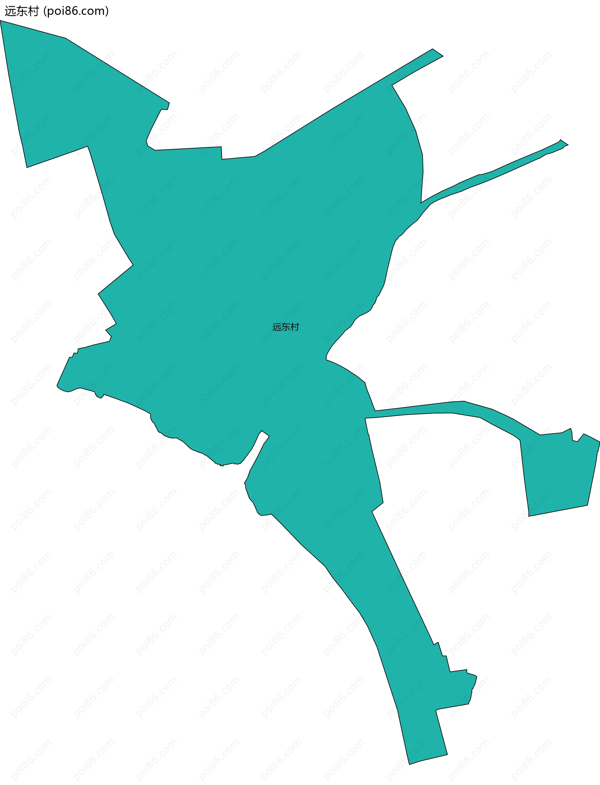 远东村边界地图