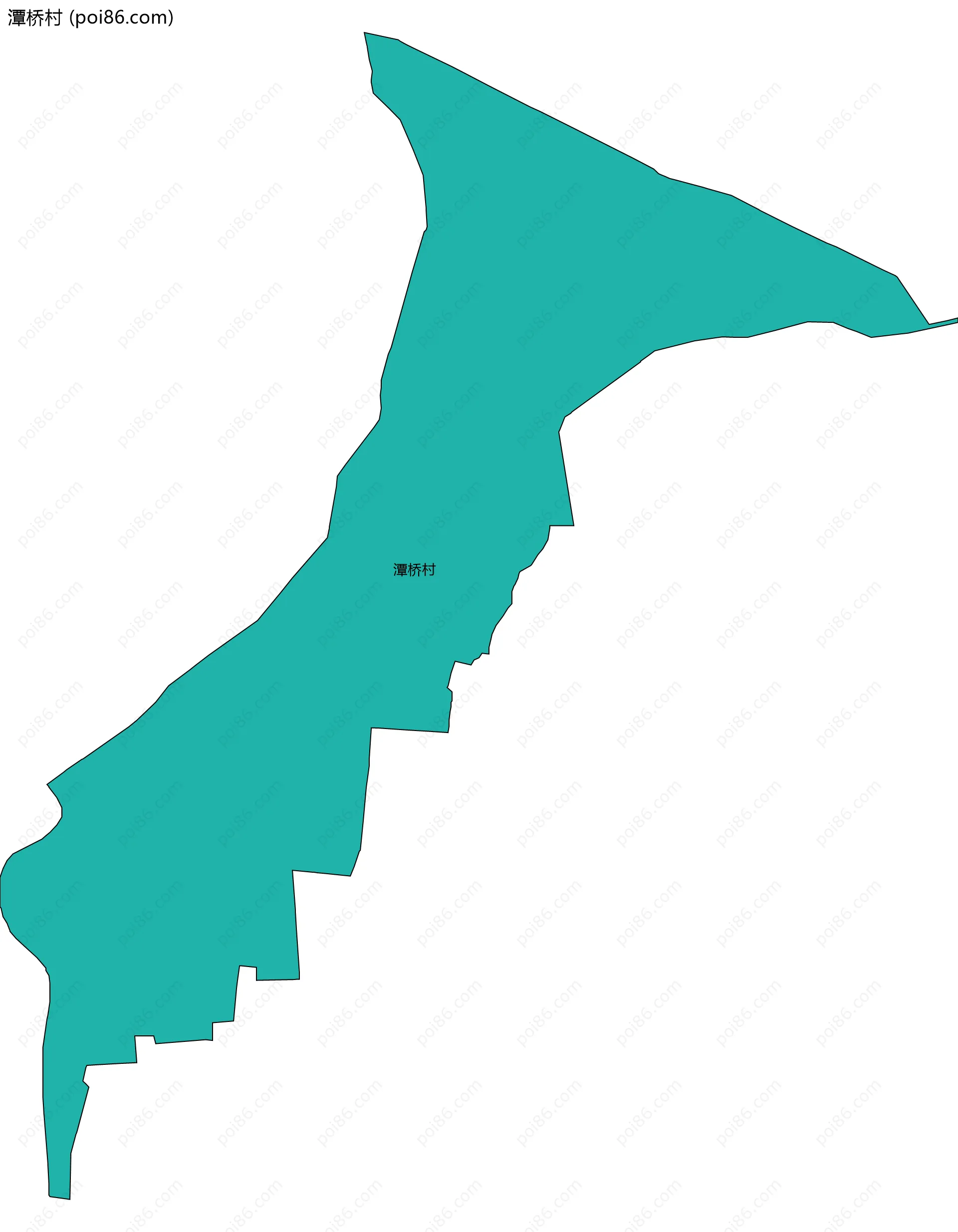 潭桥村边界地图