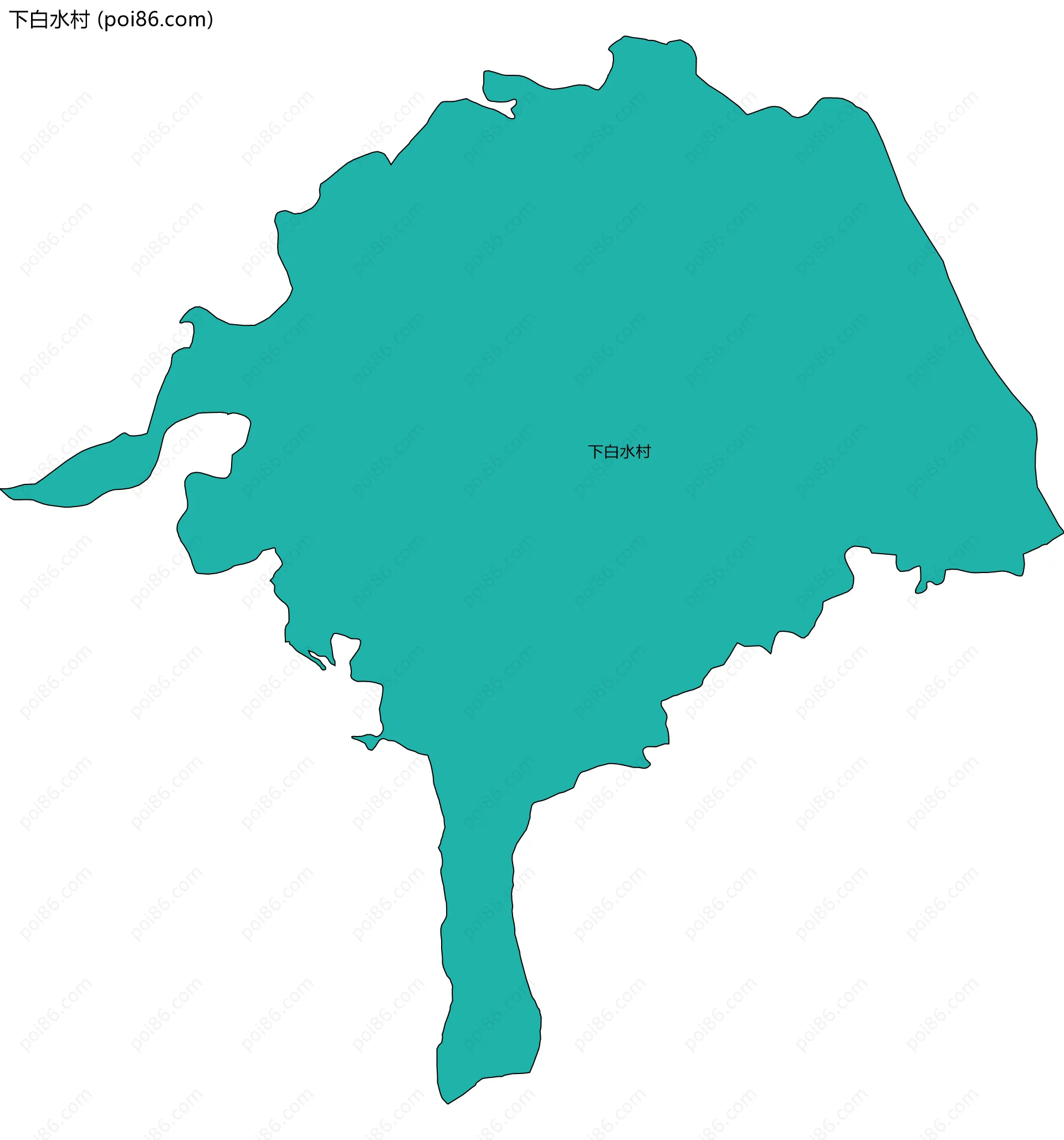 下白水村边界地图