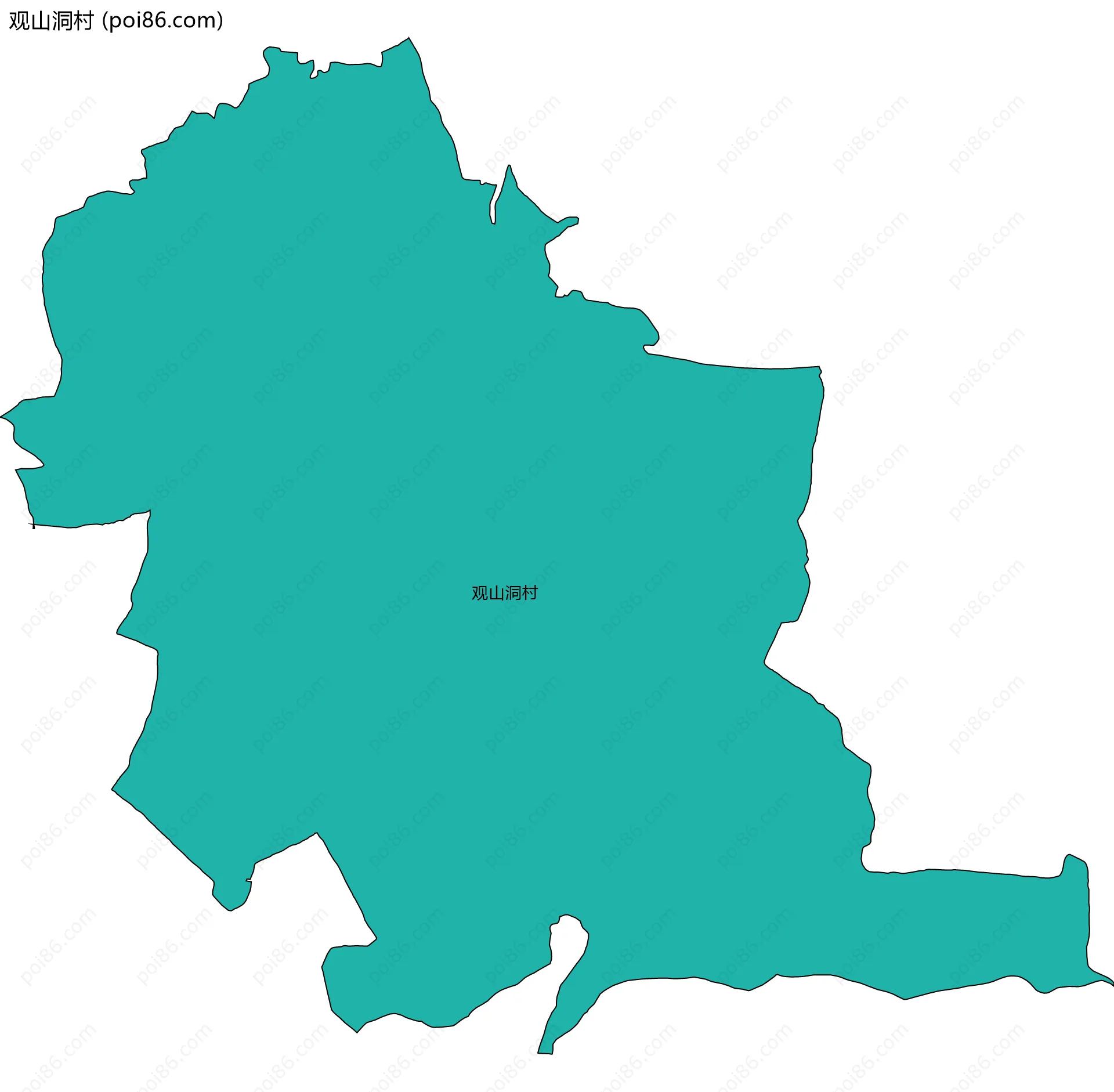 观山洞村边界地图