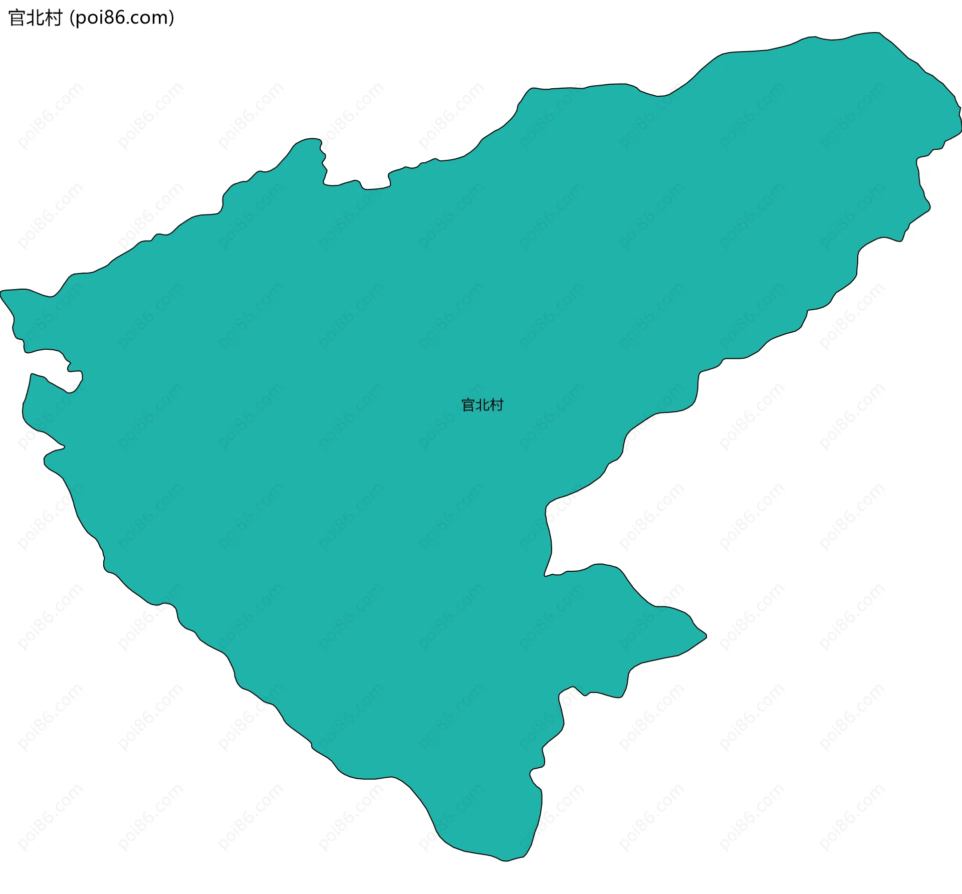 官北村边界地图