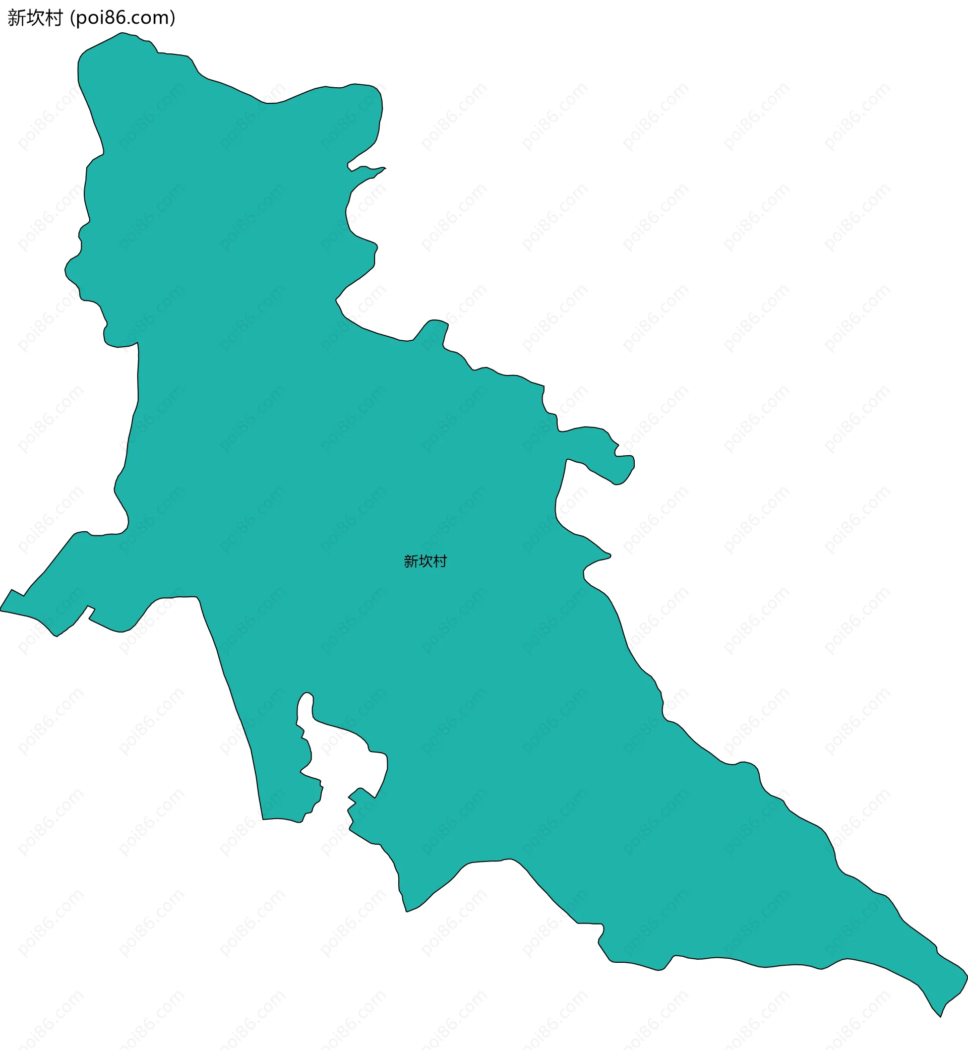 新坎村边界地图