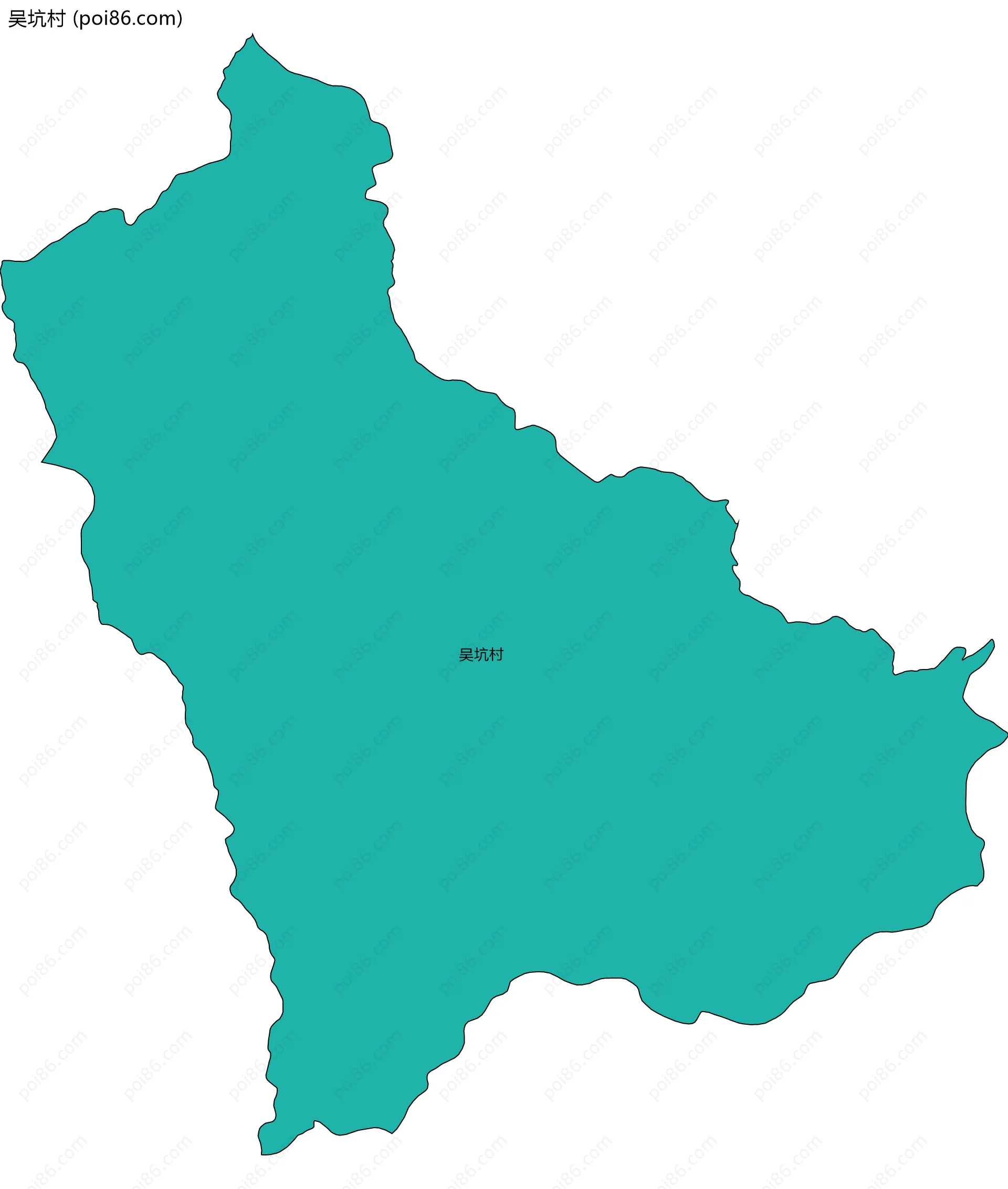 吴坑村边界地图