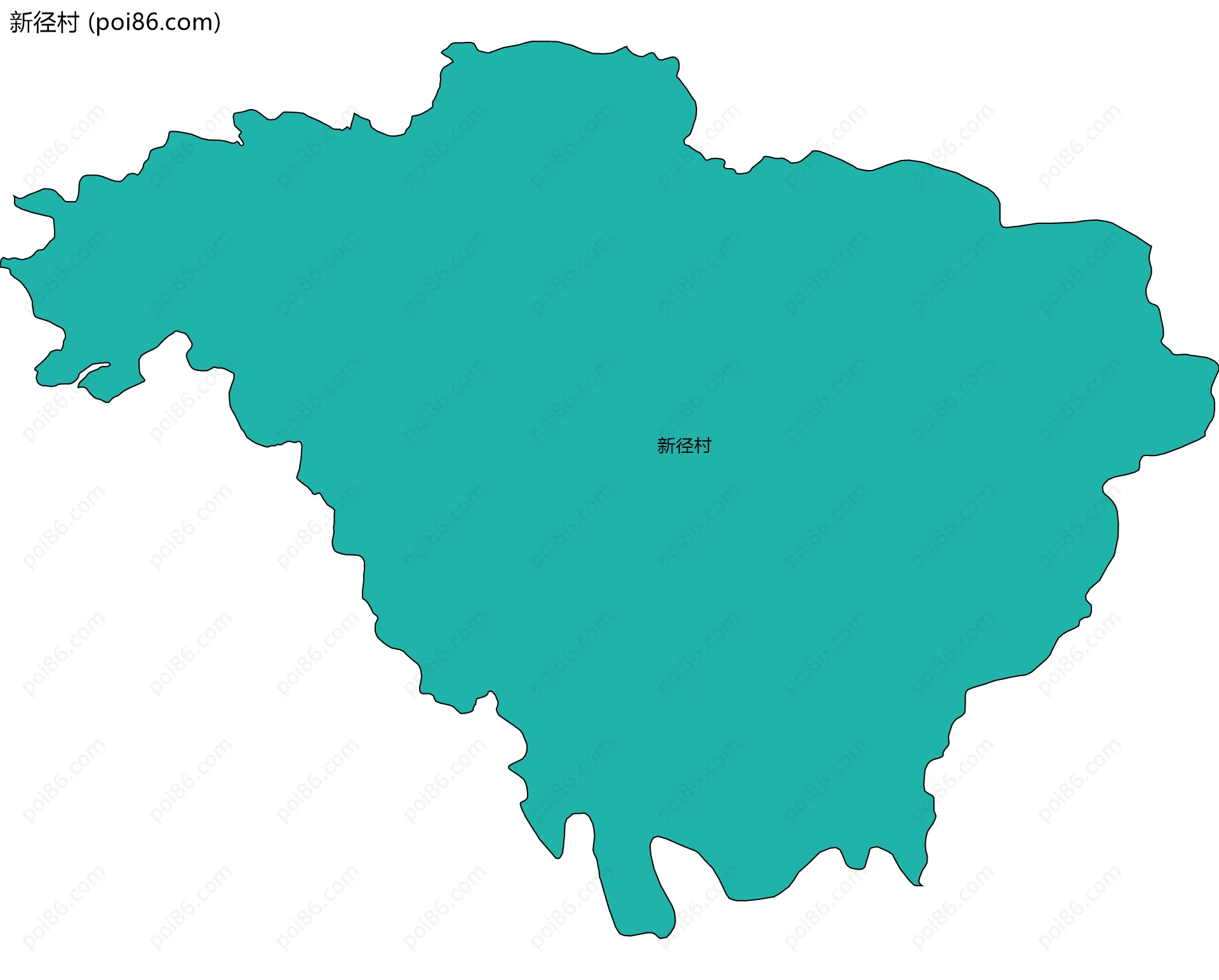 新径村边界地图