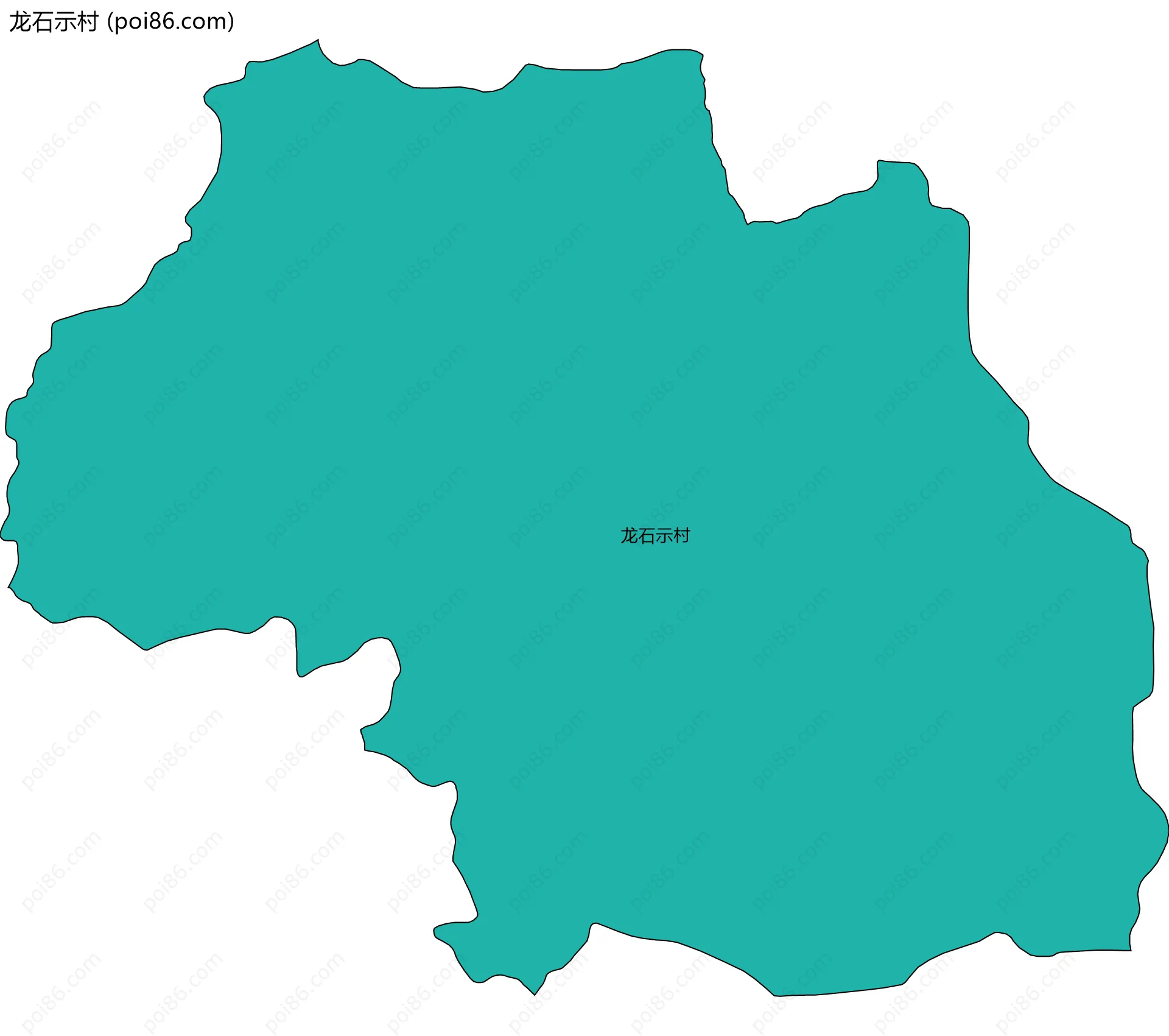 龙石示村边界地图