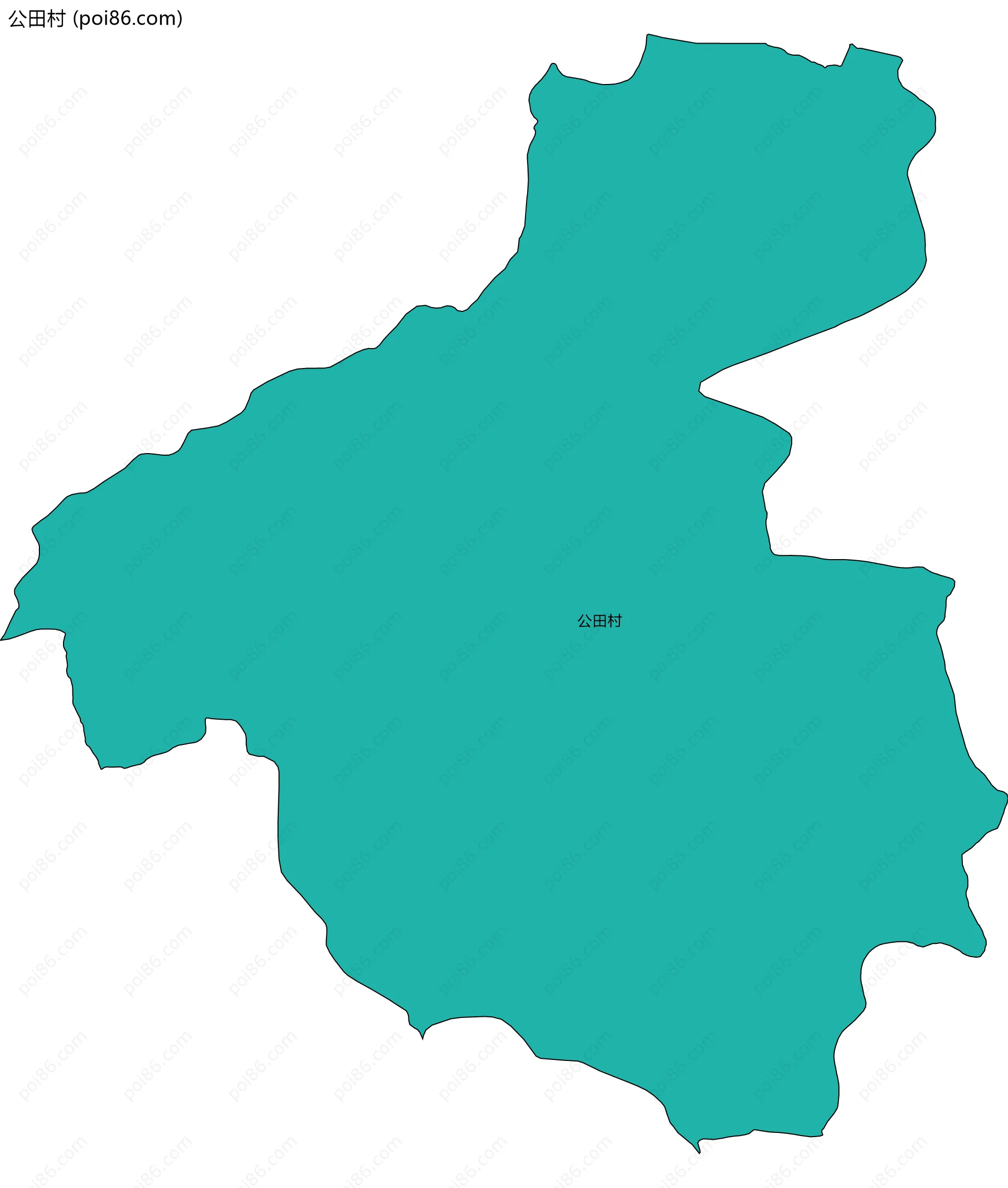 公田村边界地图