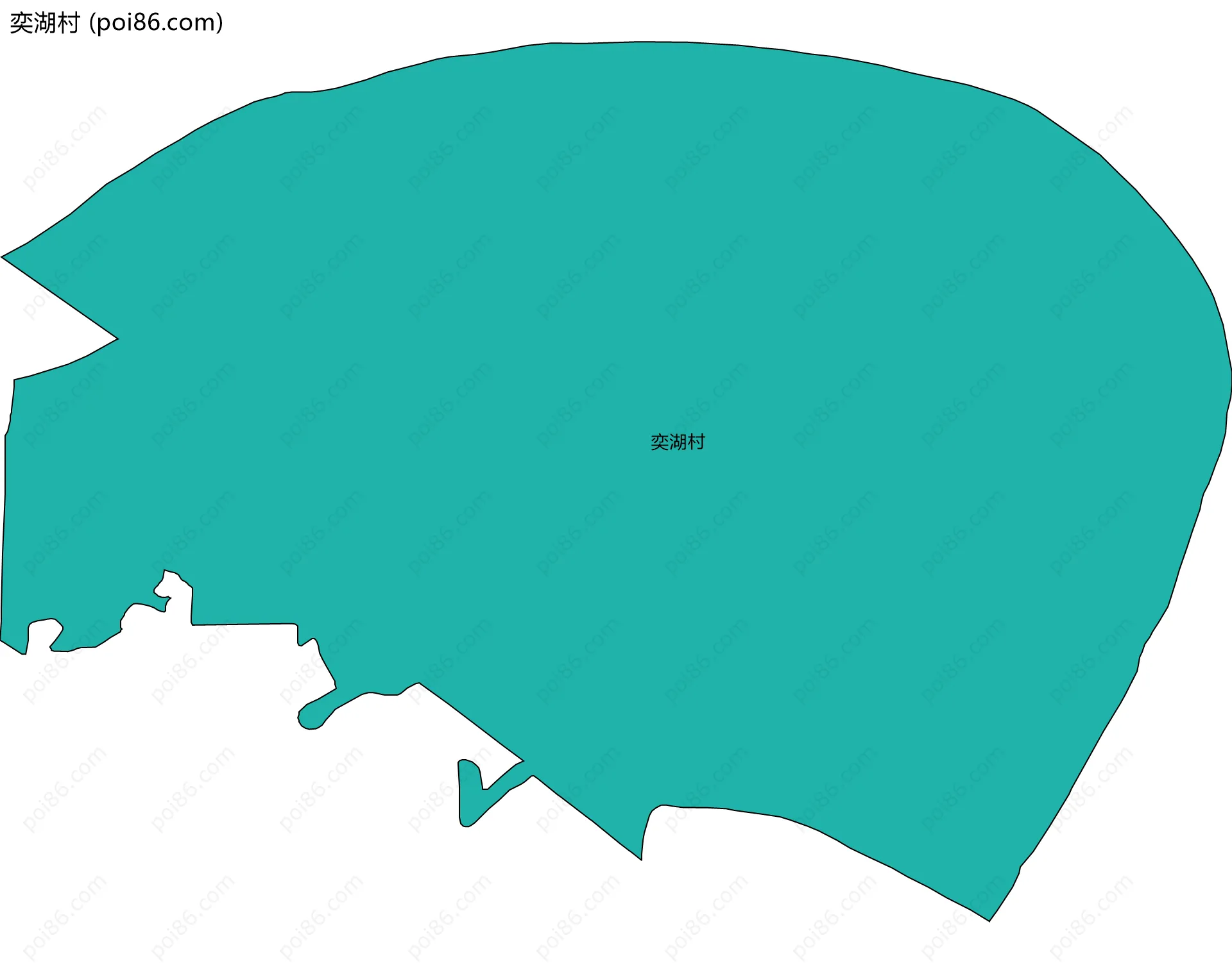 奕湖村边界地图