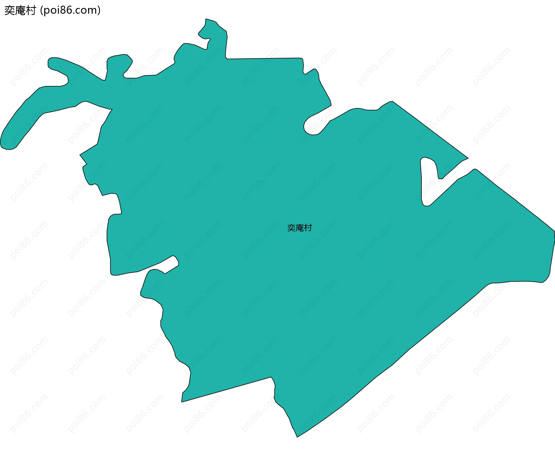 奕庵村边界地图