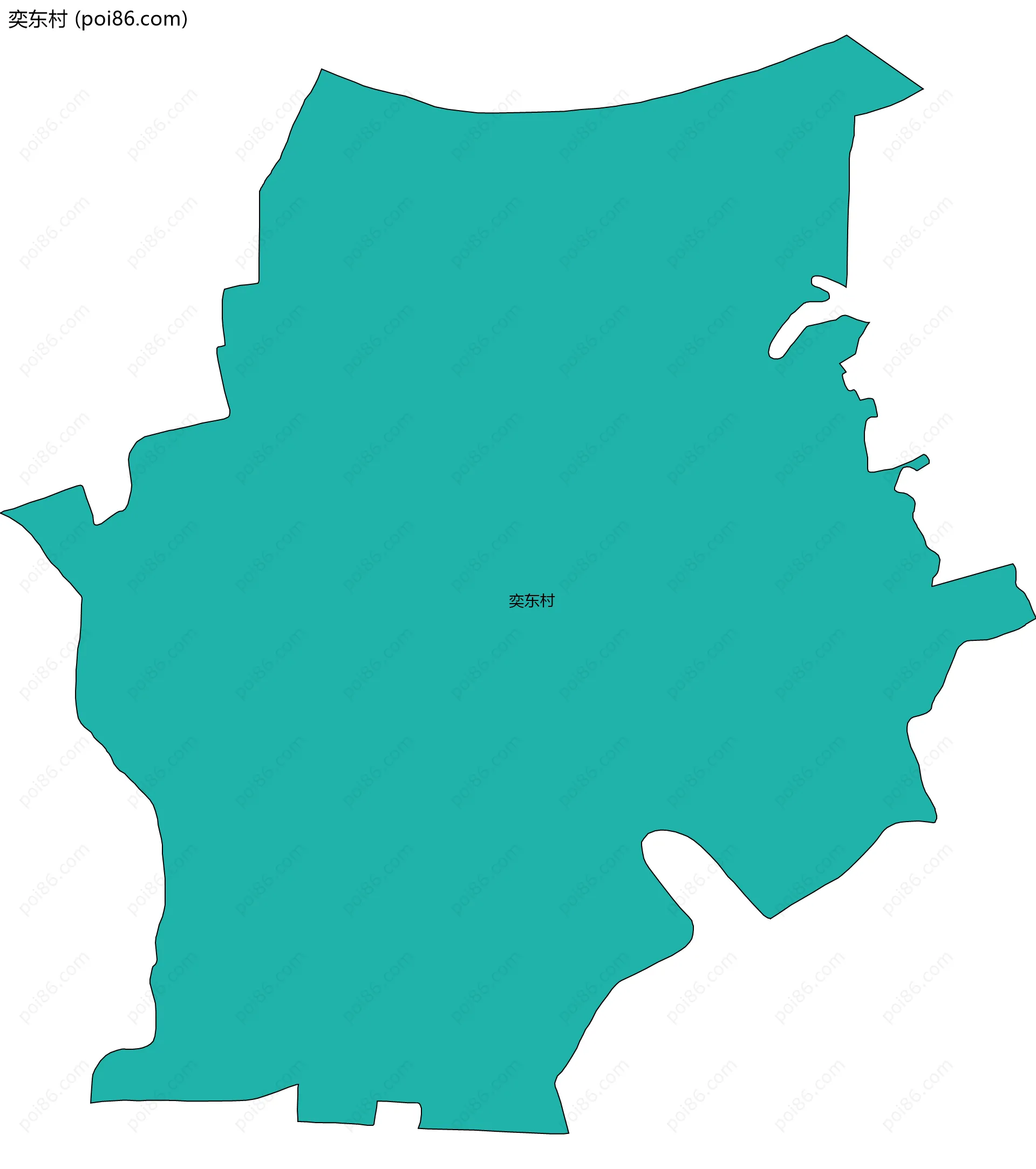 奕东村边界地图