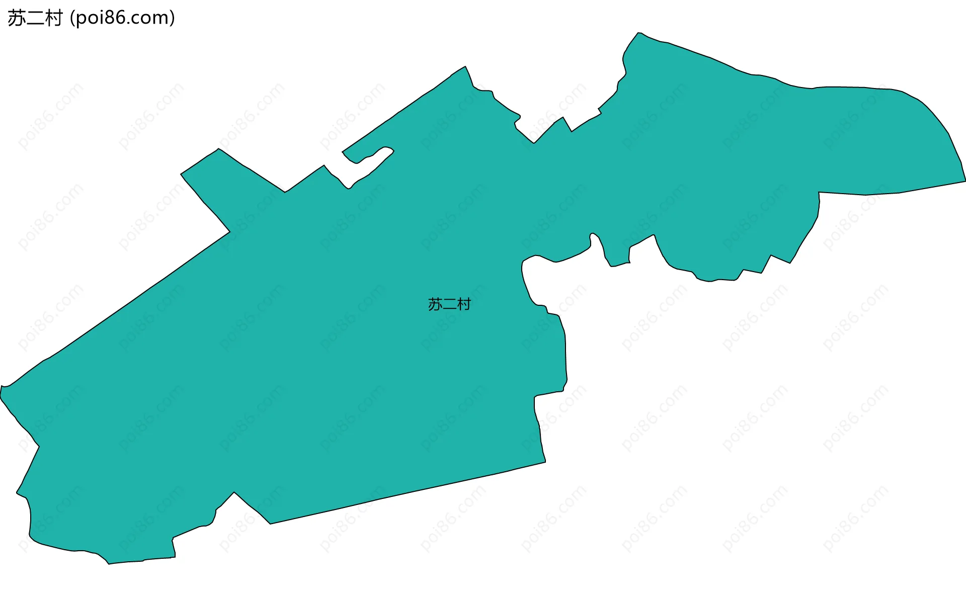 苏二村边界地图