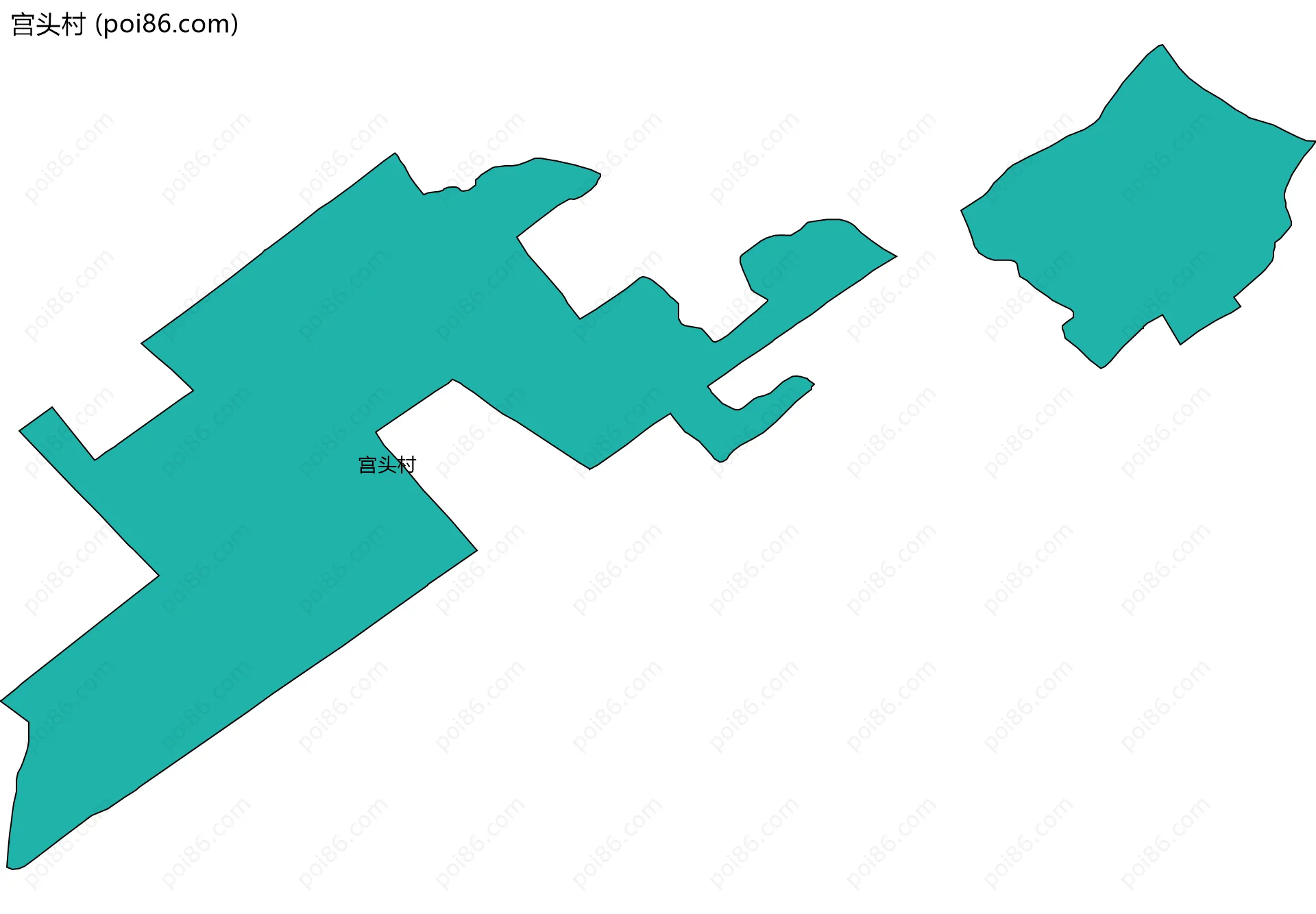 宫头村边界地图