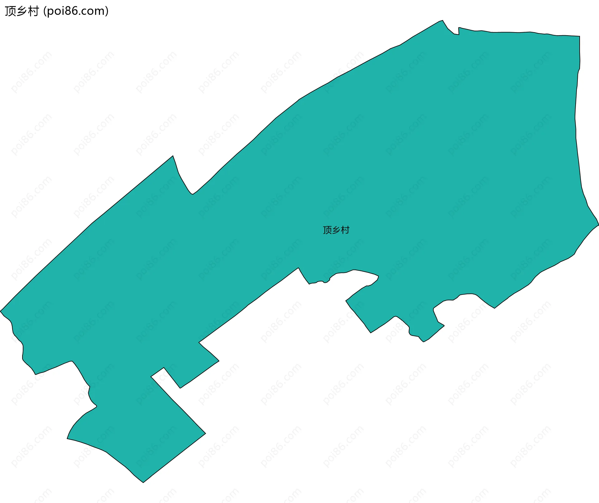 顶乡村边界地图