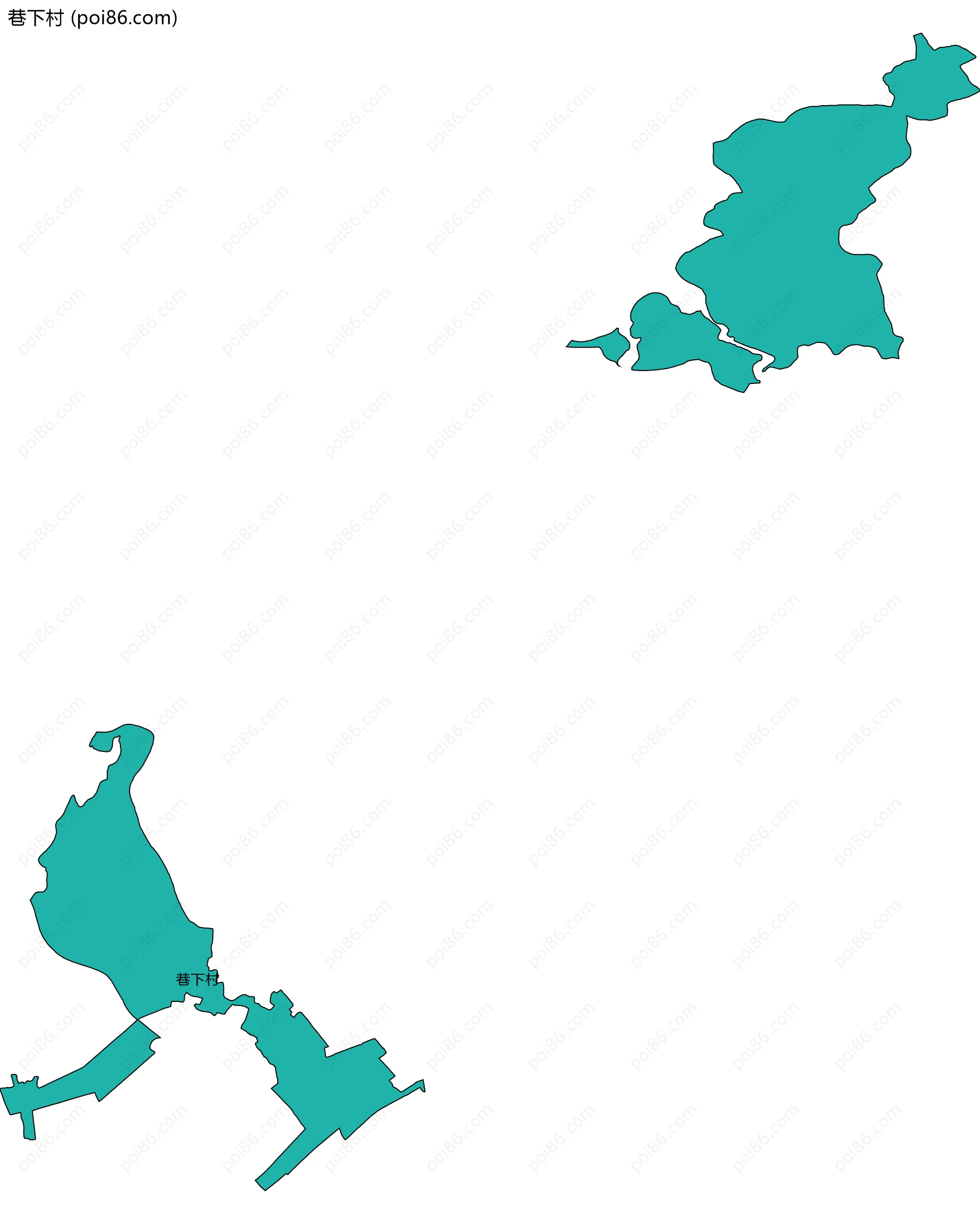 巷下村边界地图